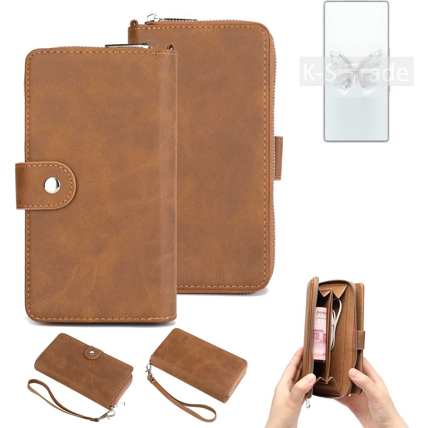 K-S-Trade Handyhülle für REDMAGIC 10 Pro, Handyhülle Schutzhülle & Portemonnee Tasche Handytasche Case Etui