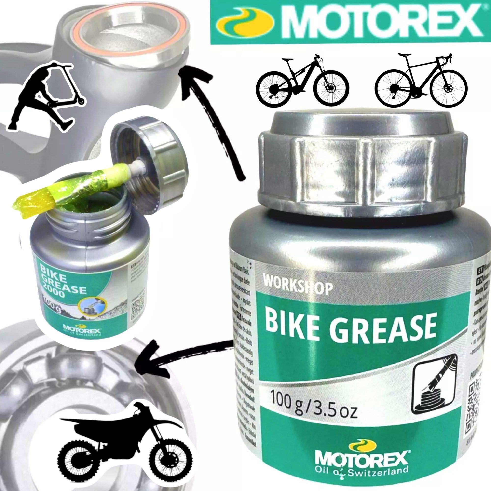 Motorex Fahrrad-Montageständer Motorex Bike Grease 2000 MTB Fahrrad Werksta günstig online kaufen
