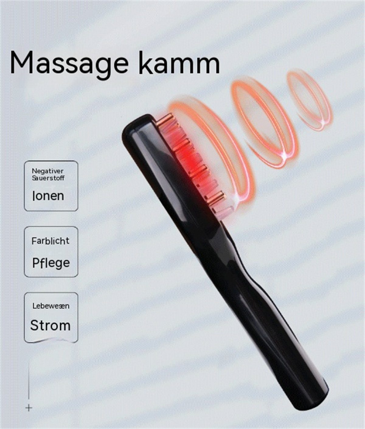 Elektrischer Haarbürste Blaulicht-Haarpflege selected carefully Mikrostrom-Massagekamm,