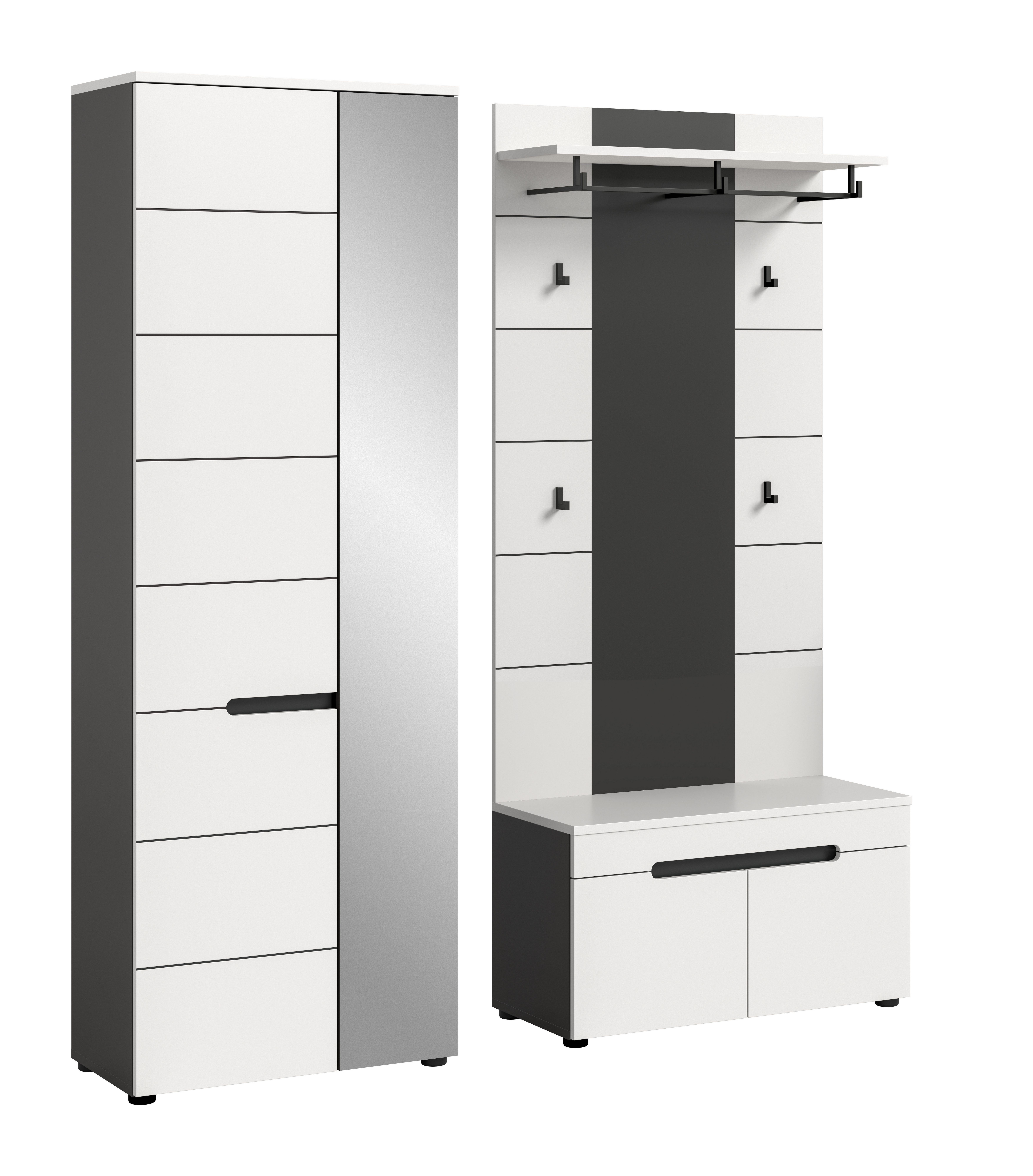 furnling Garderoben-Set Cano, (3-St., Garderobenpaneel, Garderobenschrank, günstig online kaufen