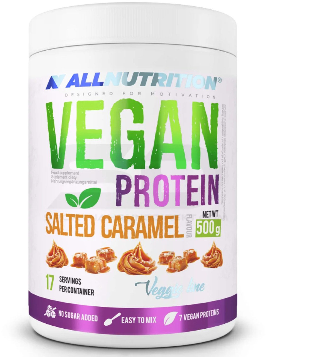 ALL NUTRITION Protein Whey VEGAN VEGETARISCH EIWEIß Pulver (500g) Pulver, 1 er Dose à 1 St., Hoher Proteingehalt, Frei von tierischen Inhaltsstoffen