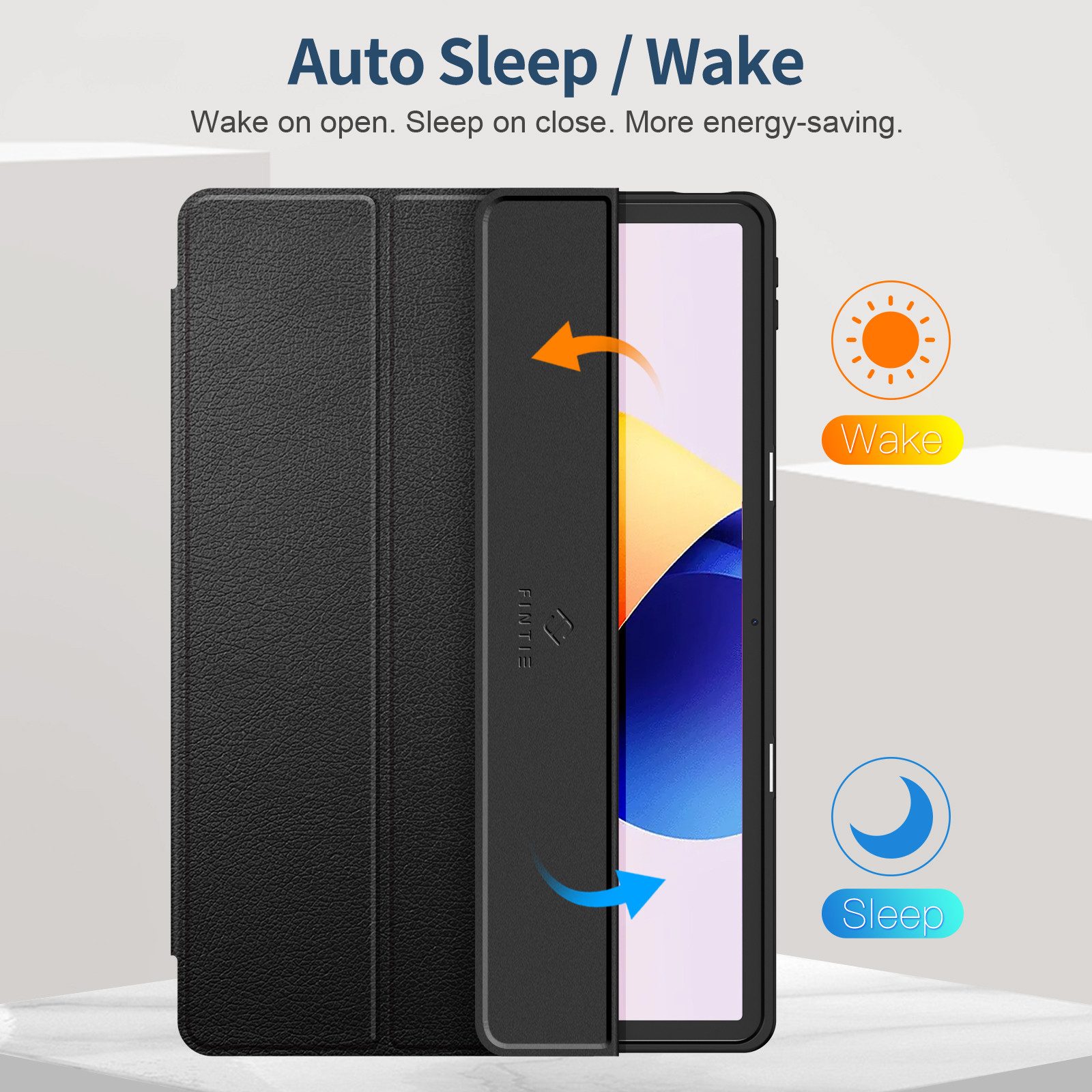 Fintie Tablet-Hülle für Redmi Pad 2 Pro 12.1 Zoll 2025 Schutzhülle mit Stifthalter, Ultradünne Soft TPU Rückseite Abdeckung mit Auto Schlaf/Wach Funktion