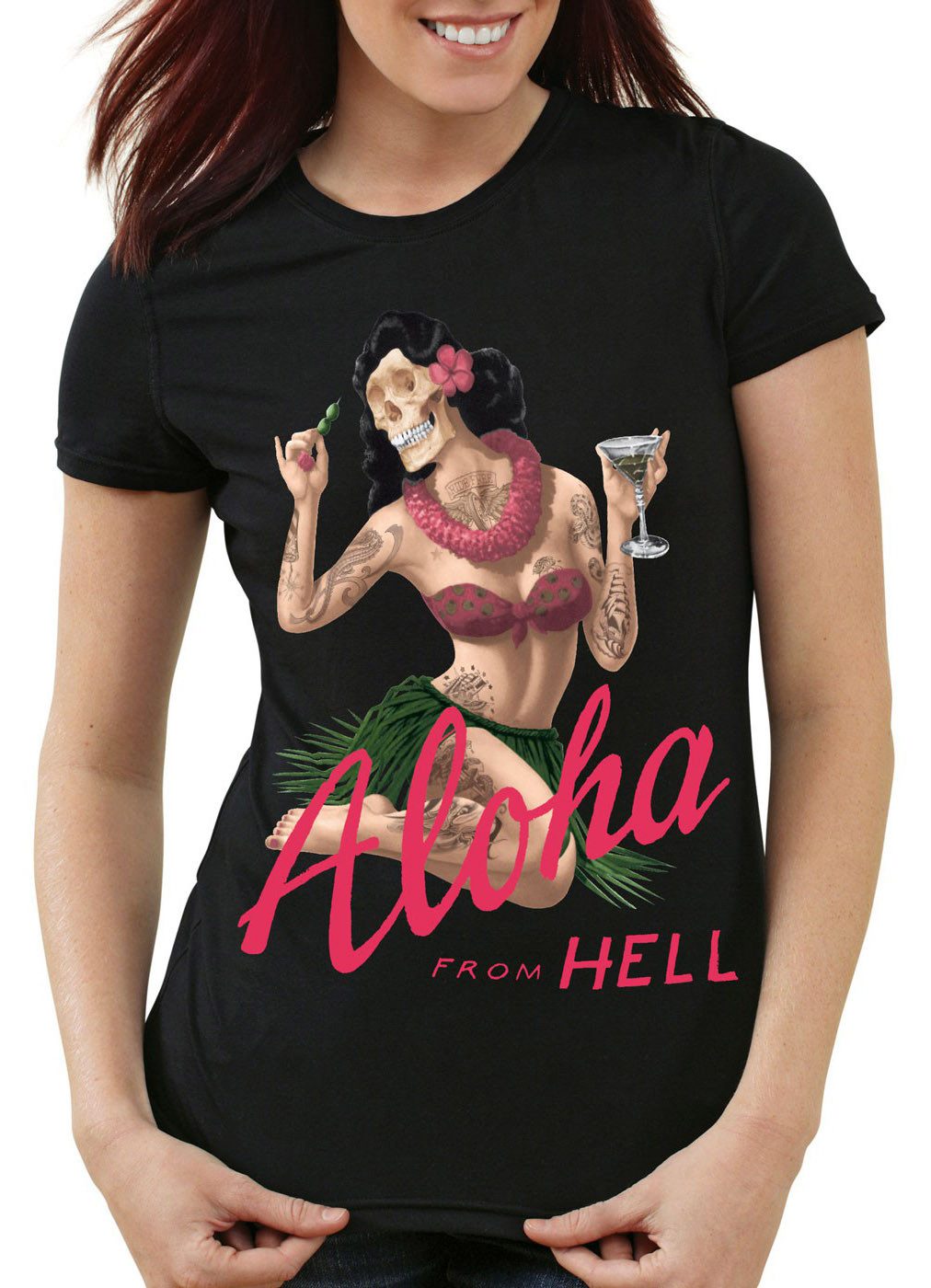 style3 T-Shirt Aloha from Hell tattoo hawaii surfer usa tätowiert punk rock tiki