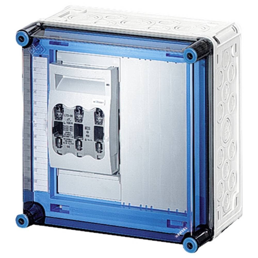 HENSEL Stromverteiler Mi 6226, Transparentes Deckel-Design, graues Bodenteil.