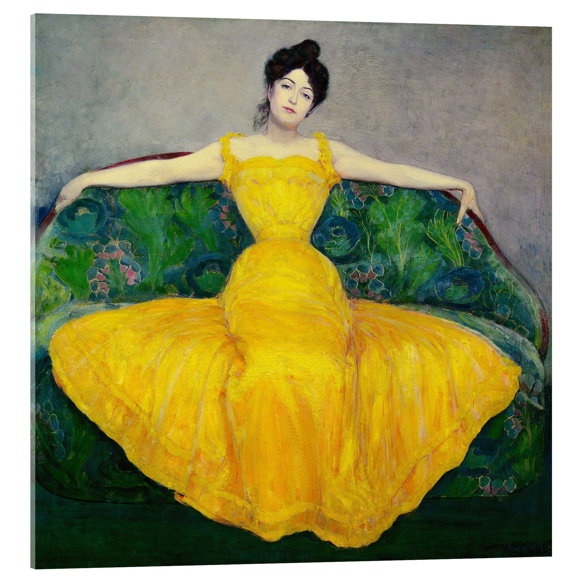 Posterlounge Wandbild Dame in Gelb, Maximilian günstig online kaufen