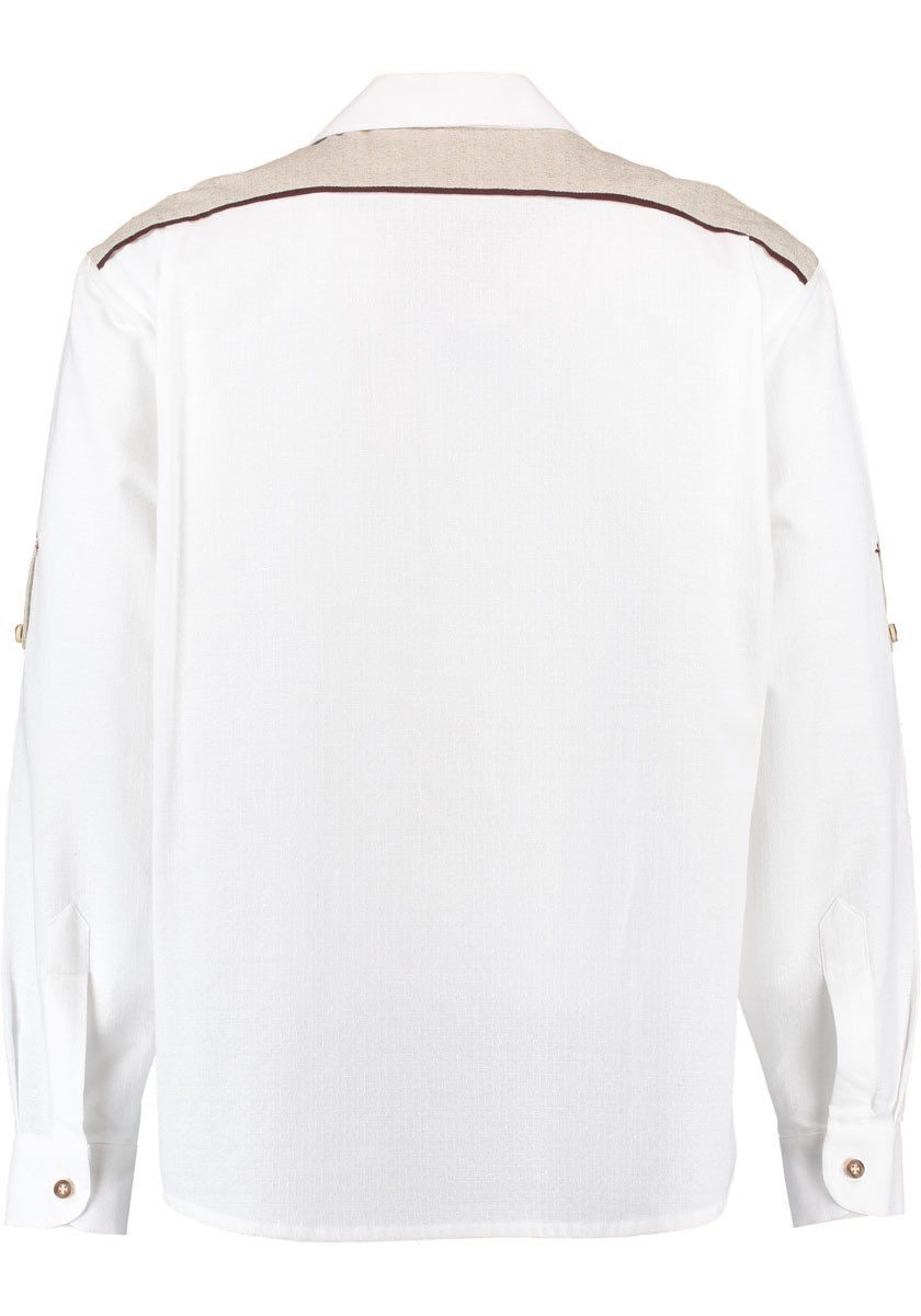 OS Trachten Trachtenhemd Hupayo Langarmhemd mit Paspeltasche, Edelweiß-Stic günstig online kaufen