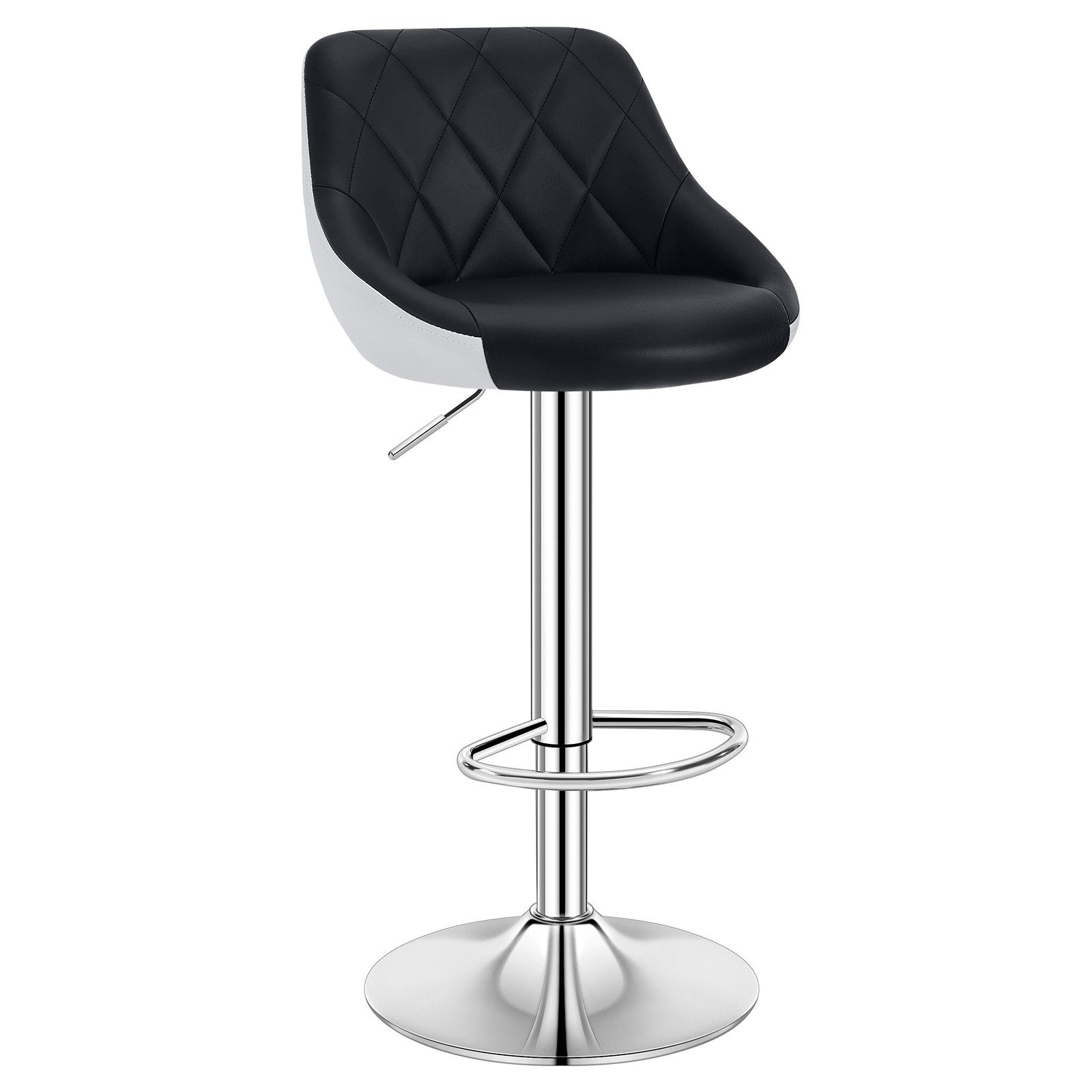 Woltu Barhocker (1 St), höhenverstellbar, drehbar, aus Kunstleder, verchromtem Stahl