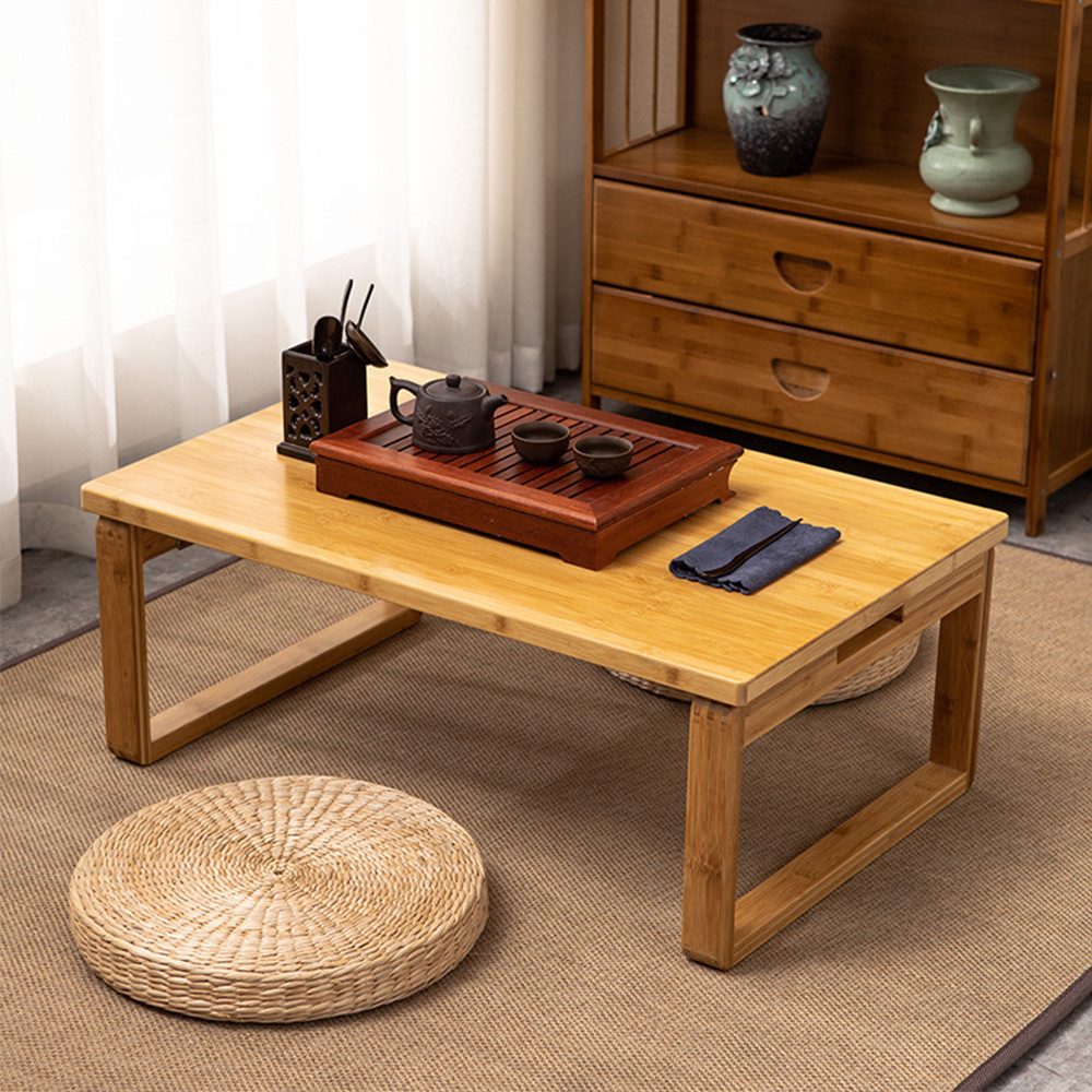 NUODWELL Tabletttisch Beistelltisch Klappbar Couchtisch aus Bambus, Balkon günstig online kaufen