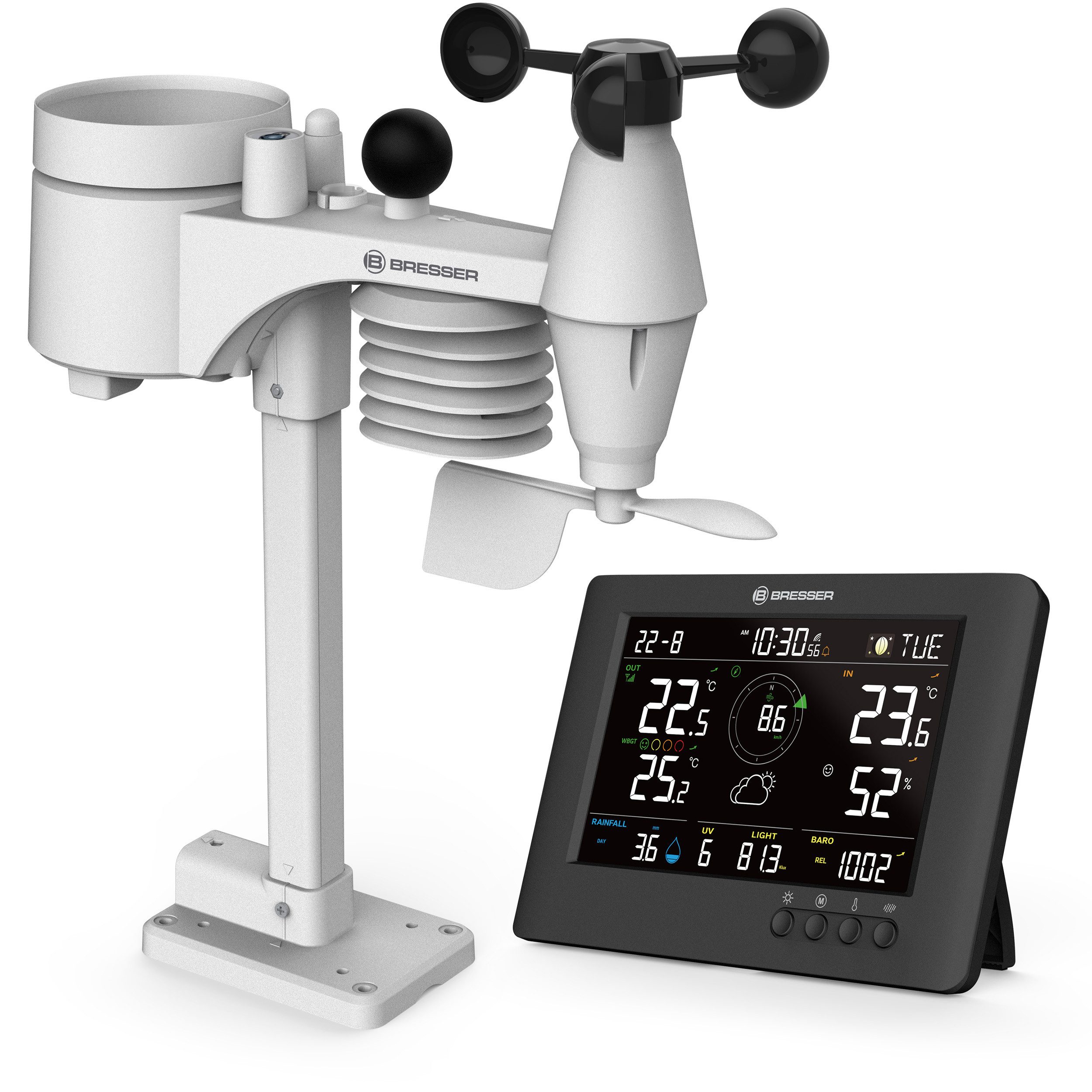Wetterstation BRESSER 8-in-1 ClearViewTB Wetterstation