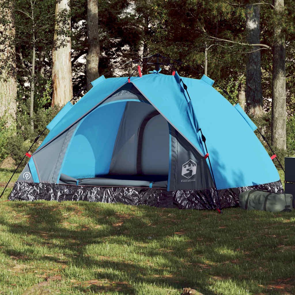 Faltzelt Campingzelt Kuppel 210x200x135 cm Blau