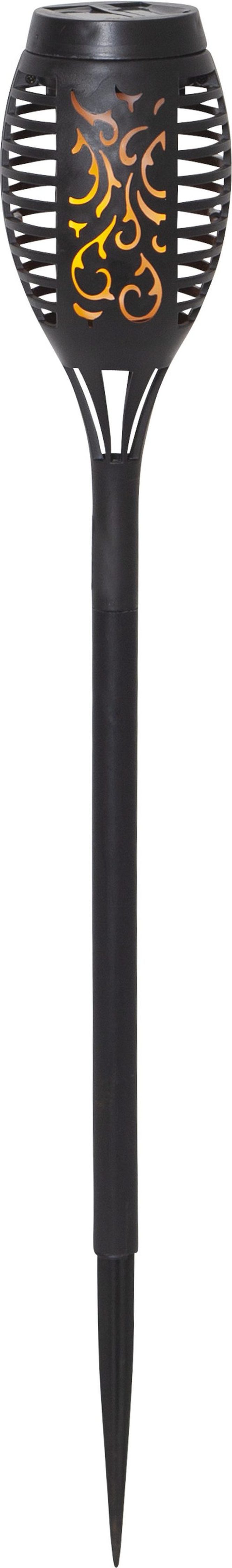 STAR TRADING LED Solarleuchte Solar-Wegleuchte Flame Mini, Tageslichtsensor, LED fest integriert, Extra-Warmweiß, 3er-Set, Flammeneffekt, Dämmerungssensor, Mini-Fackelform