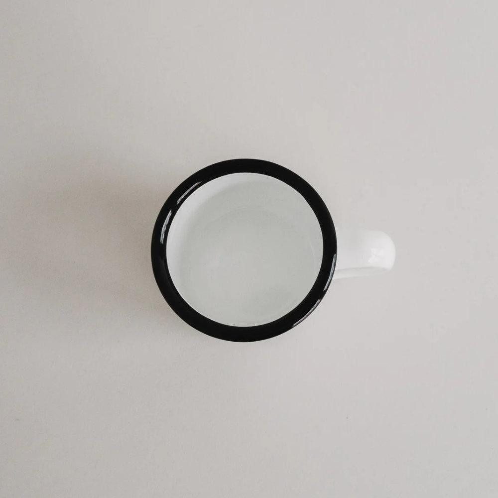 Eulenschnitt Tasse Espressotasse Emaille Herz