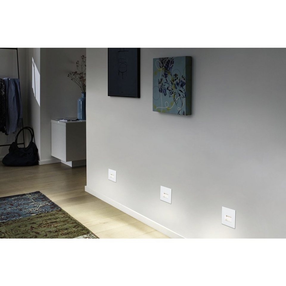 Paulmann Einbauleuchte Paulmann 93093 Wand EBL Edge LED-Wandeinbauleuchte  LED Weiß (matt)