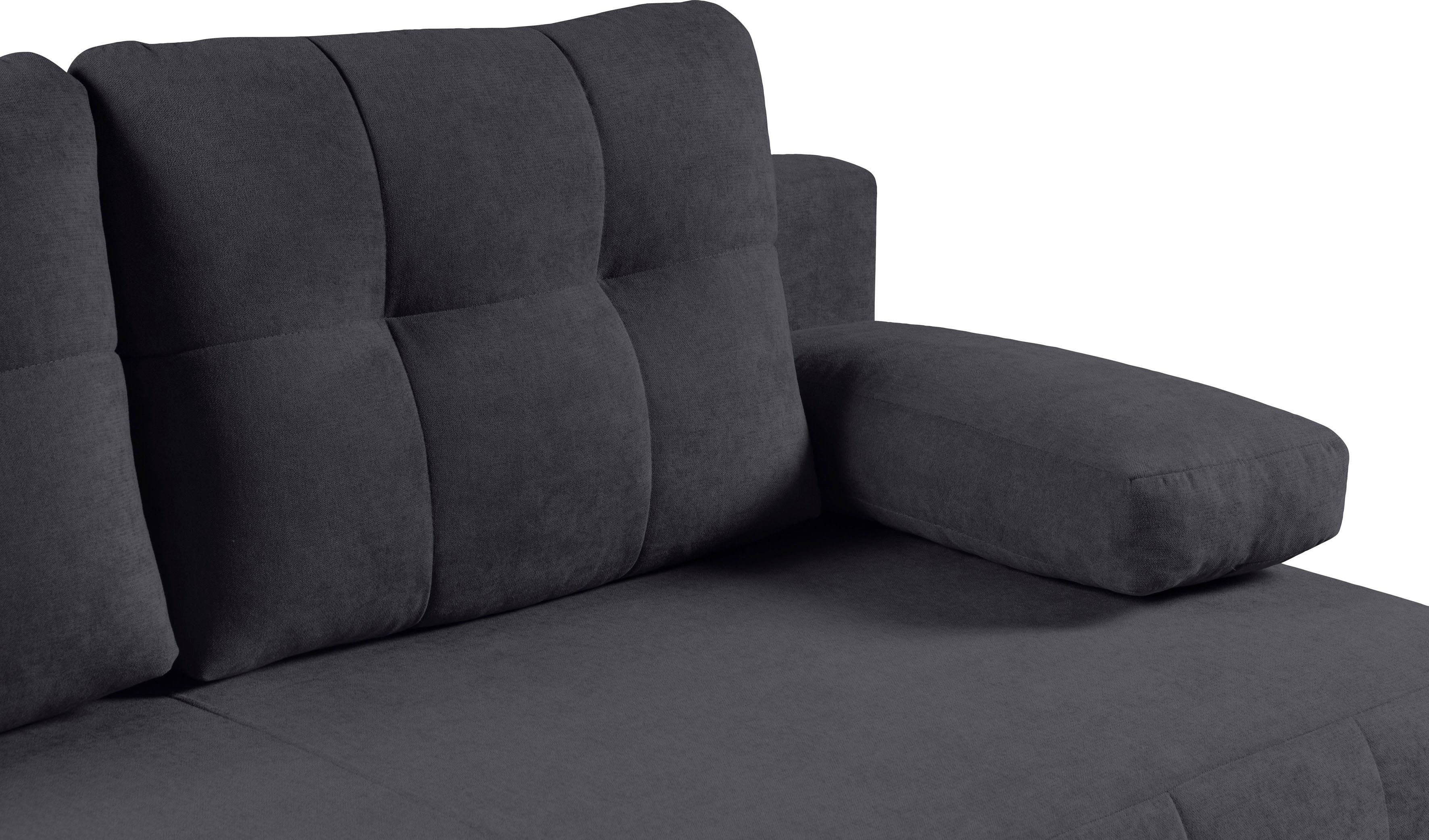 Federkern WERK2 | Sofa anthrazit anthrazit anthrazit mit 2-Sitzer | Schlafsofa & Bettkasten und Indigo, Schlafcouch