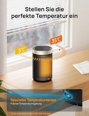 Dreo Heizlüfter ‎DR-HSH006 Energiesparen 34 dB, 1500 W, Mit Überhitzungs & Neigungsschutz, Kindersicherung & Speicherfunktion