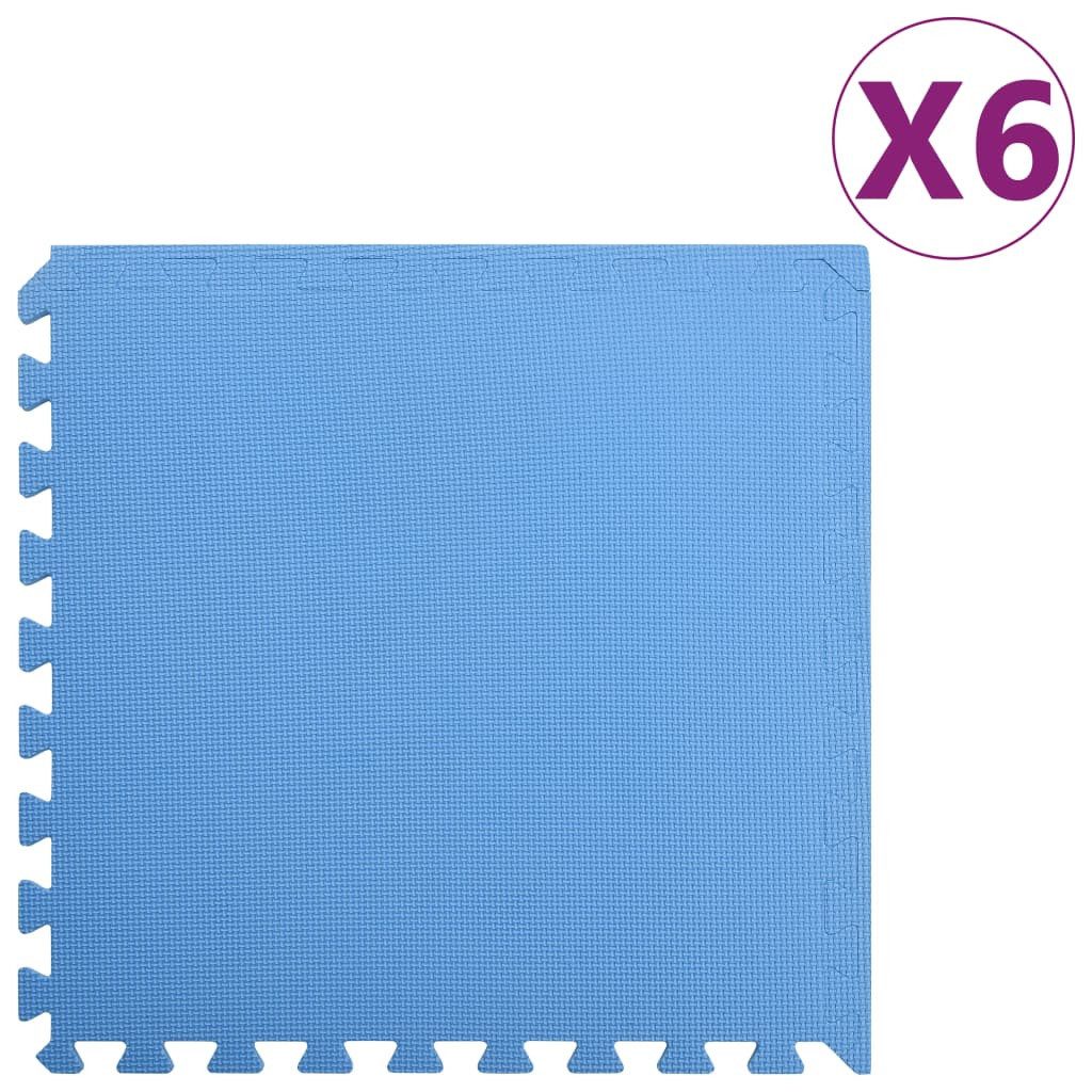 Bodenmatte Bodenmatten 6 Stk. 2,16 m² EVA-Schaumstoff Blau