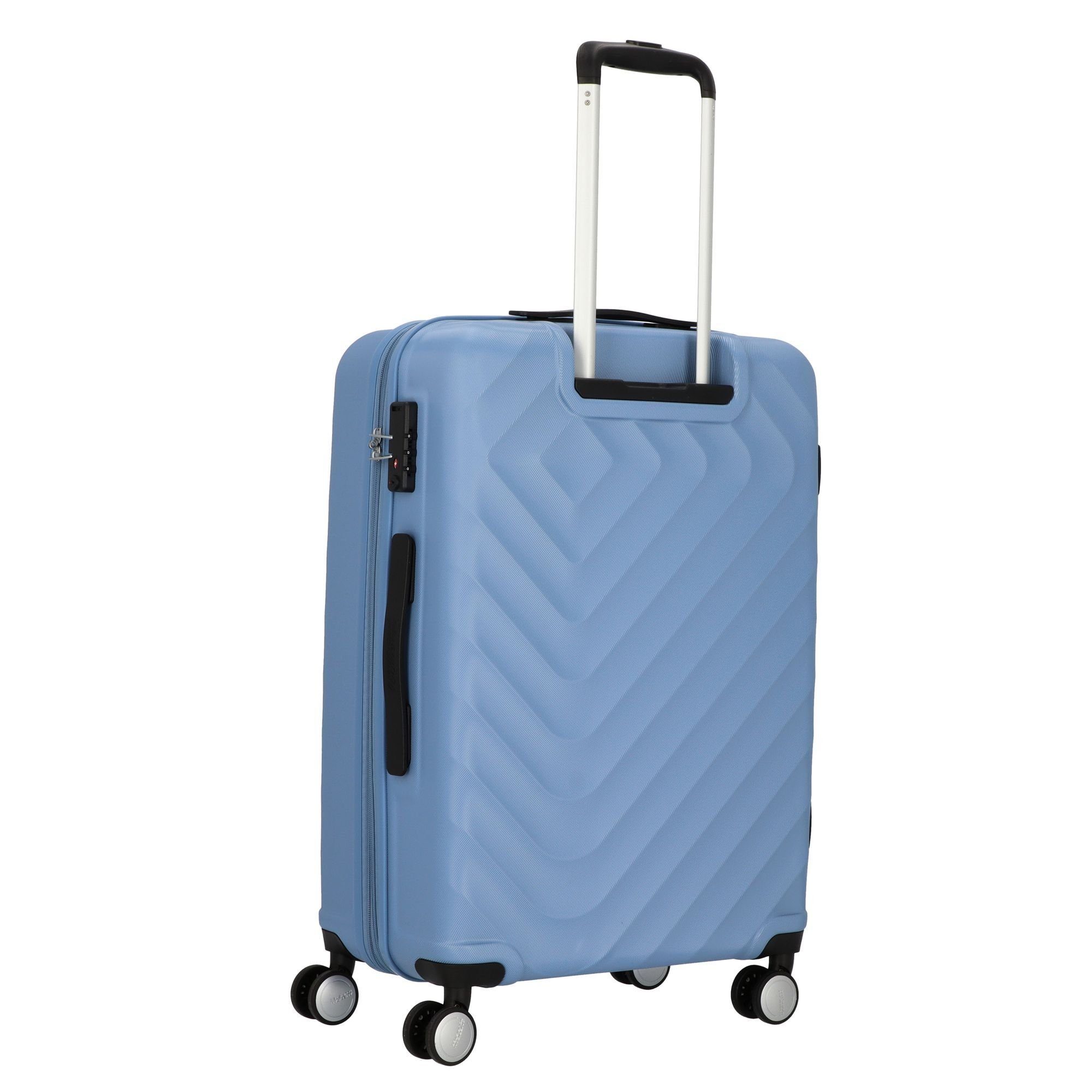 Polypropylen grey blue Square, Hartschalen-Trolley American Rollen, 4 Tourister® Summer