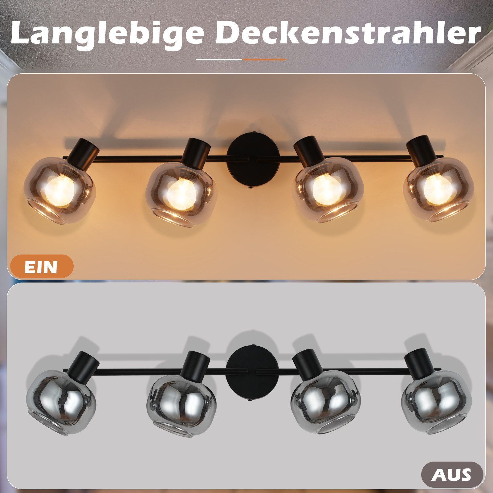 Nettlife Deckenstrahler Küchenlampe 2/3/4/6 Flammig Modern günstig online kaufen