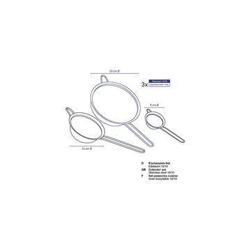 kela Küchensieb Profi, Edelstahl 18, 10, mit Haken, langer Griff, spülmaschinenfest