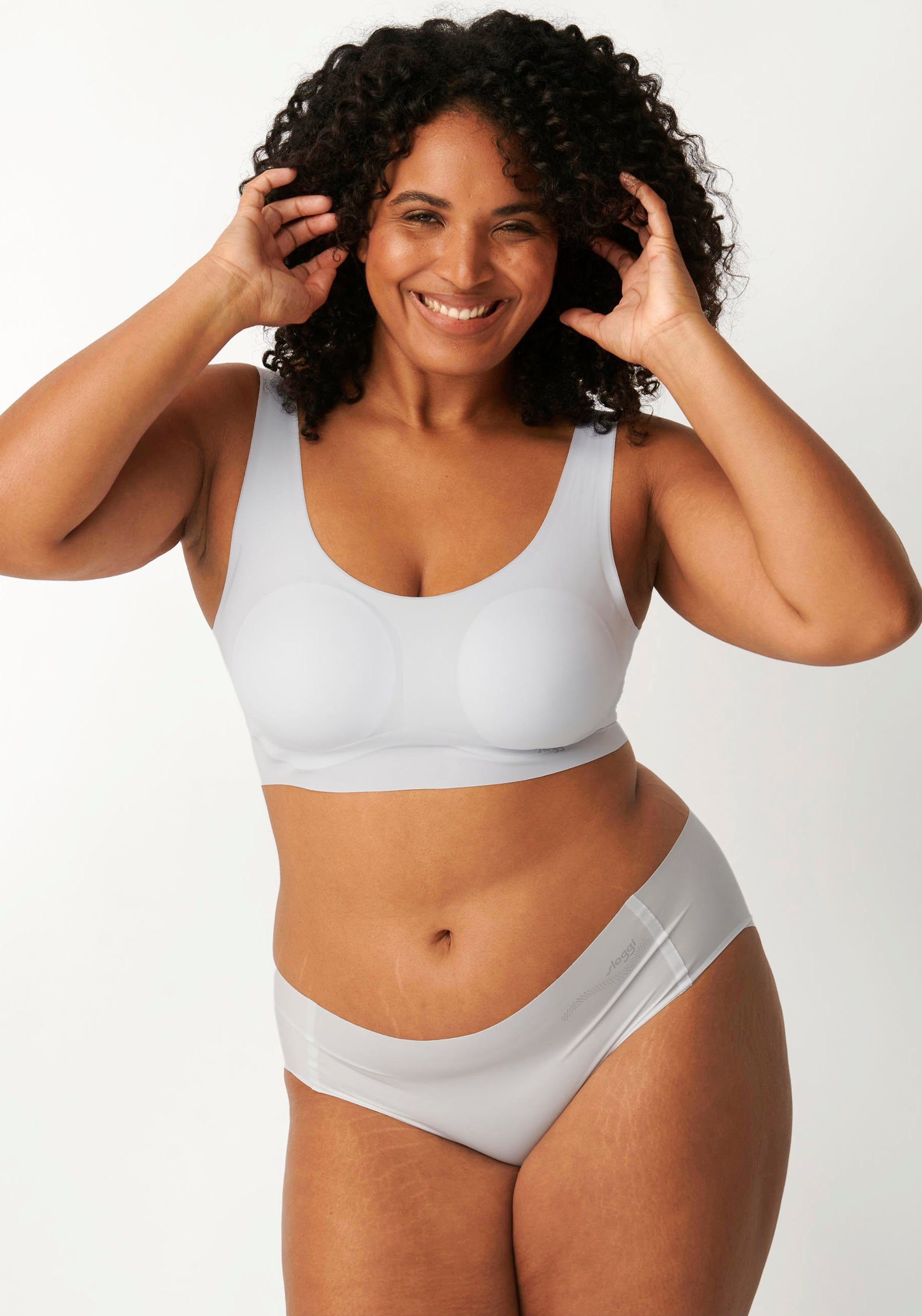 Sloggi Bustier ZERO Feel BH-Top mit herausnehmbaren Pads, nahtlos sanfte Oberfläche WHITE