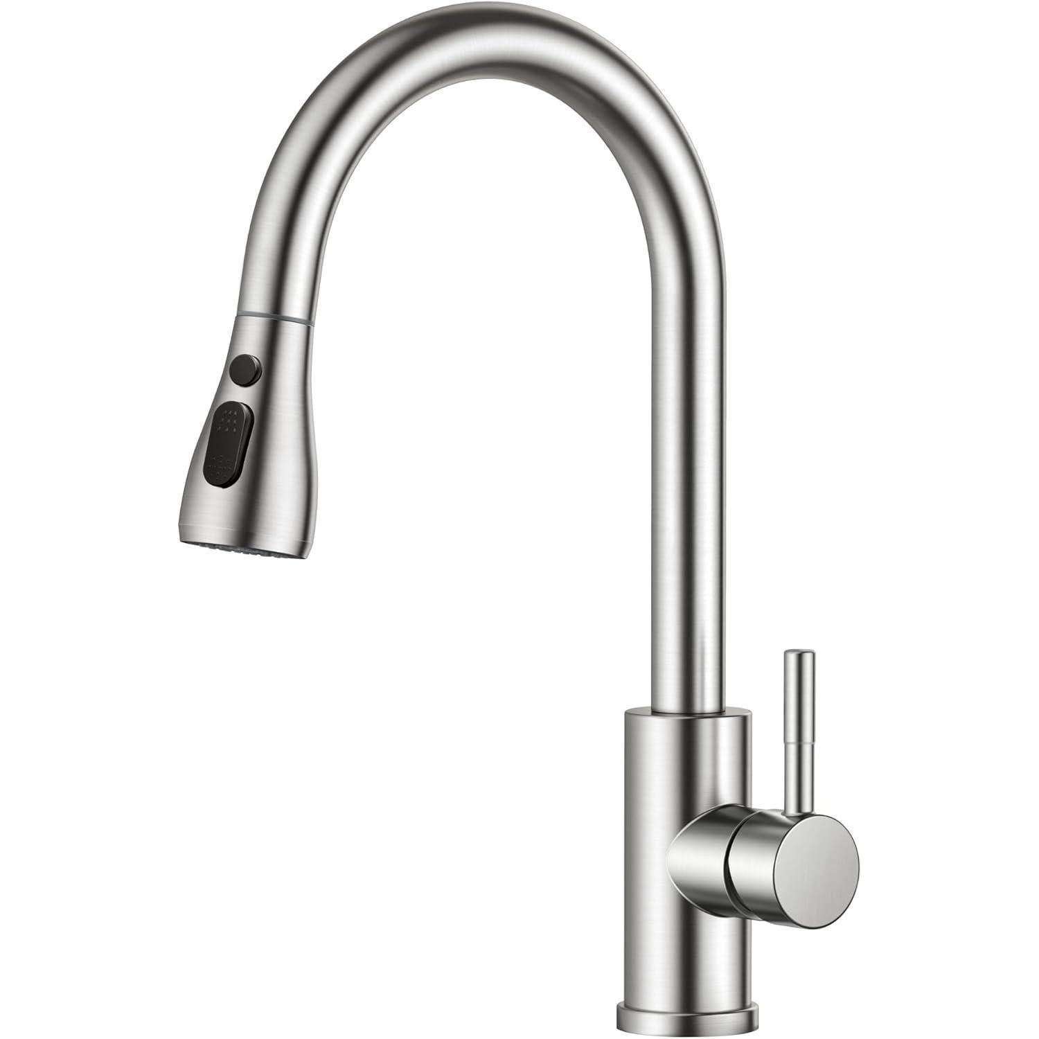 Küchenarmatur Wasserhahn Küche Hochdruck Herausziehbarer Brause Edelstahl