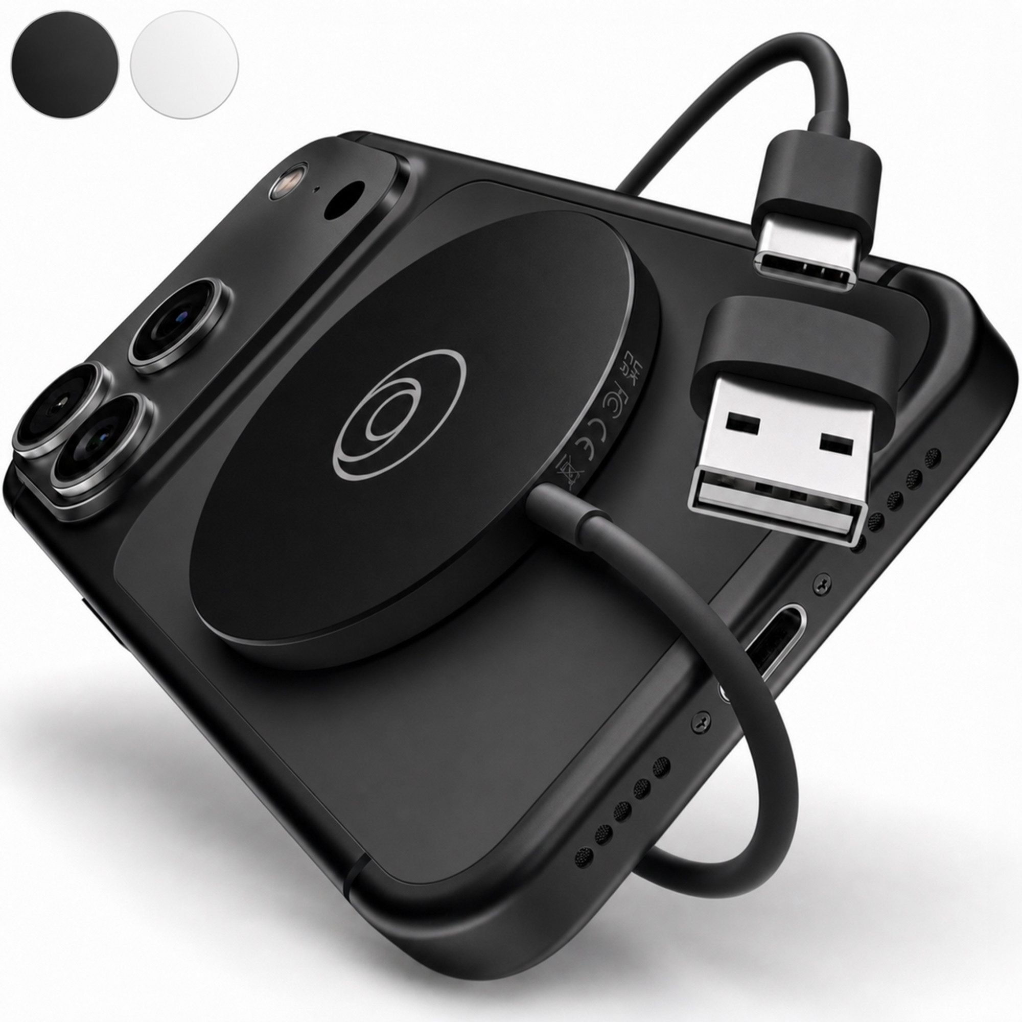 GreenHec MagSafe Ladegerät für Apple iPhone 17 16 15 14 13 12 Pro Max Induktive Wireless Charger (0,00 mA, Set, Magnetic MagPad + USB-A Adapter, 15w Wireless Charger Ladestation Kabellose Induktionsladegerät Ladepad)