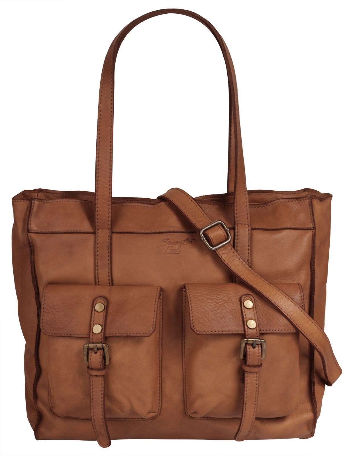 Samantha Look Shopper, echt Leder, Made in Italy