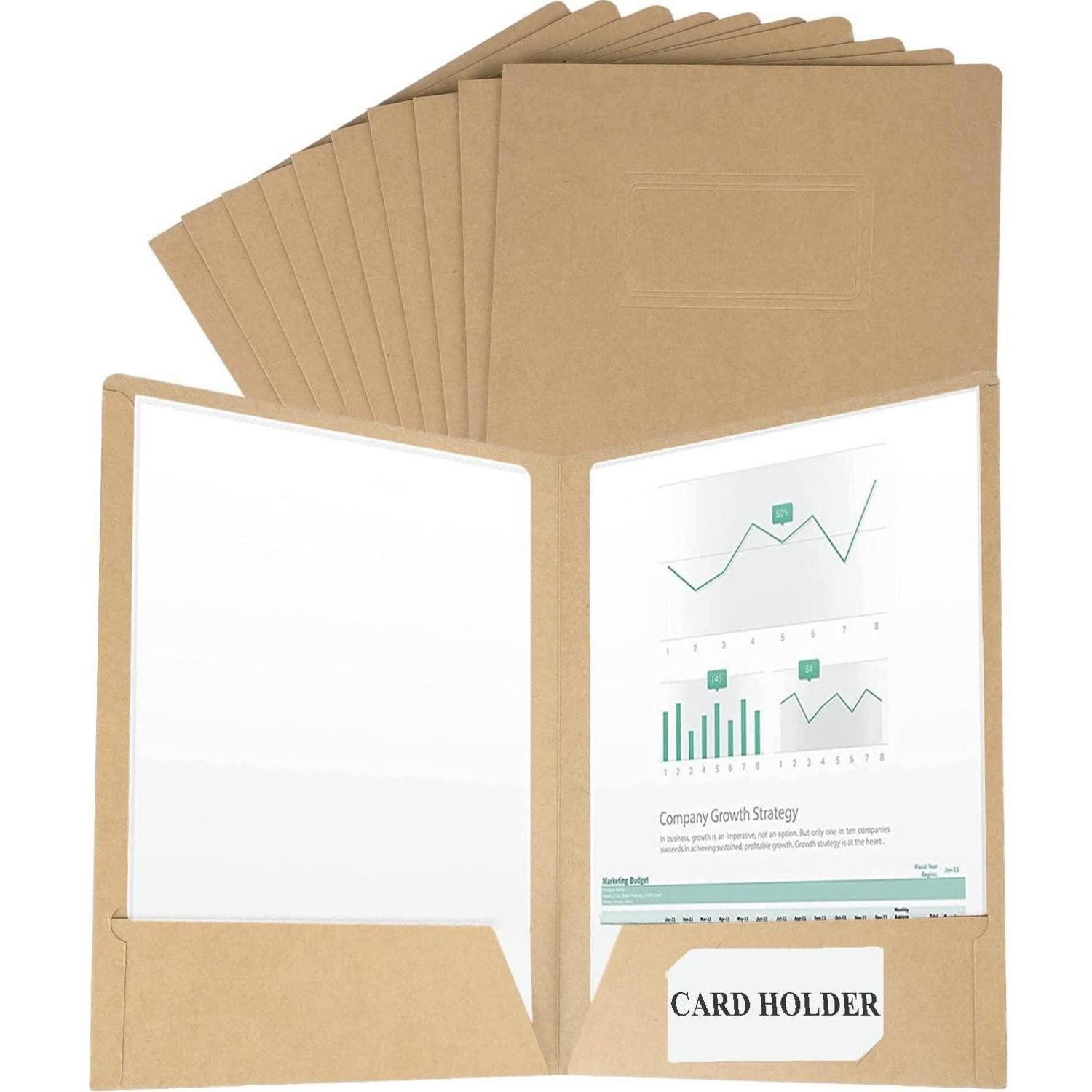 LuxusKollektion Fächermappe A4 Präsentationsmappen 10 Stück mit Tasche (10-St)