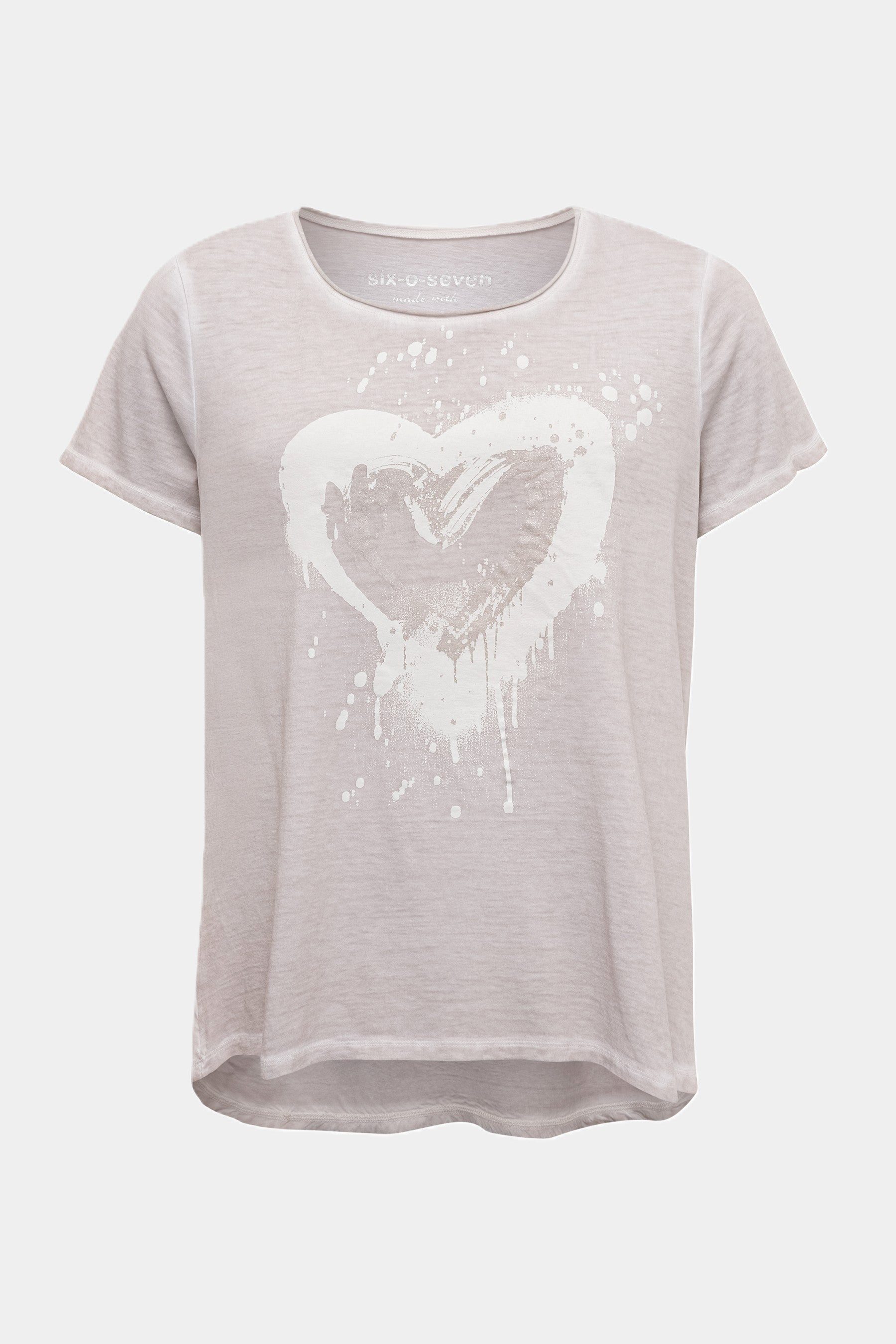 T-Shirt T-Shirt mit Herz Print KITT