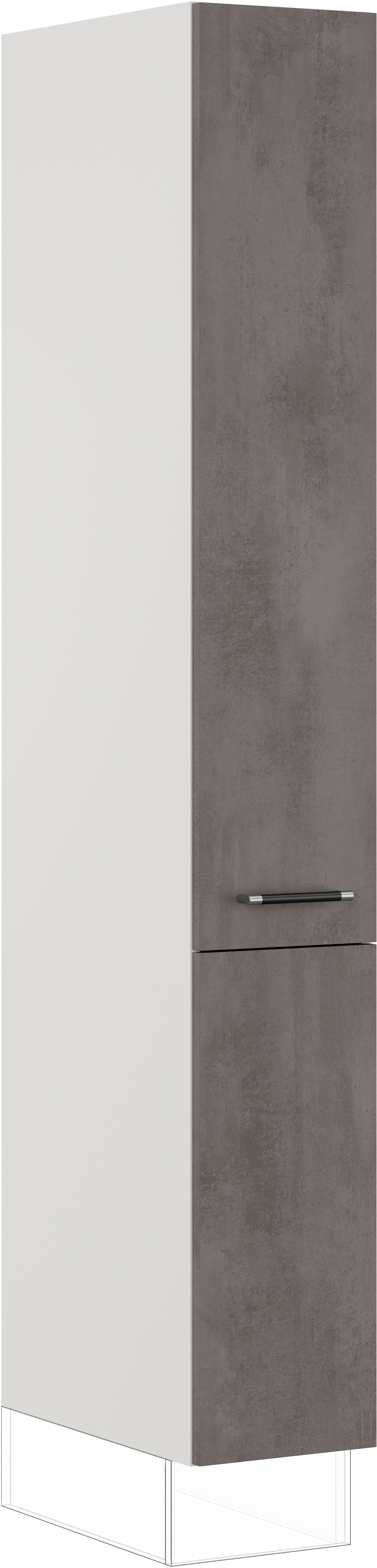 IMPULS KÜCHEN Apothekerschrank "Prag", Breite/Höhe: 30/205,1 cm, mit Soft-Close vormontiert, mit Auszug, mit Körben