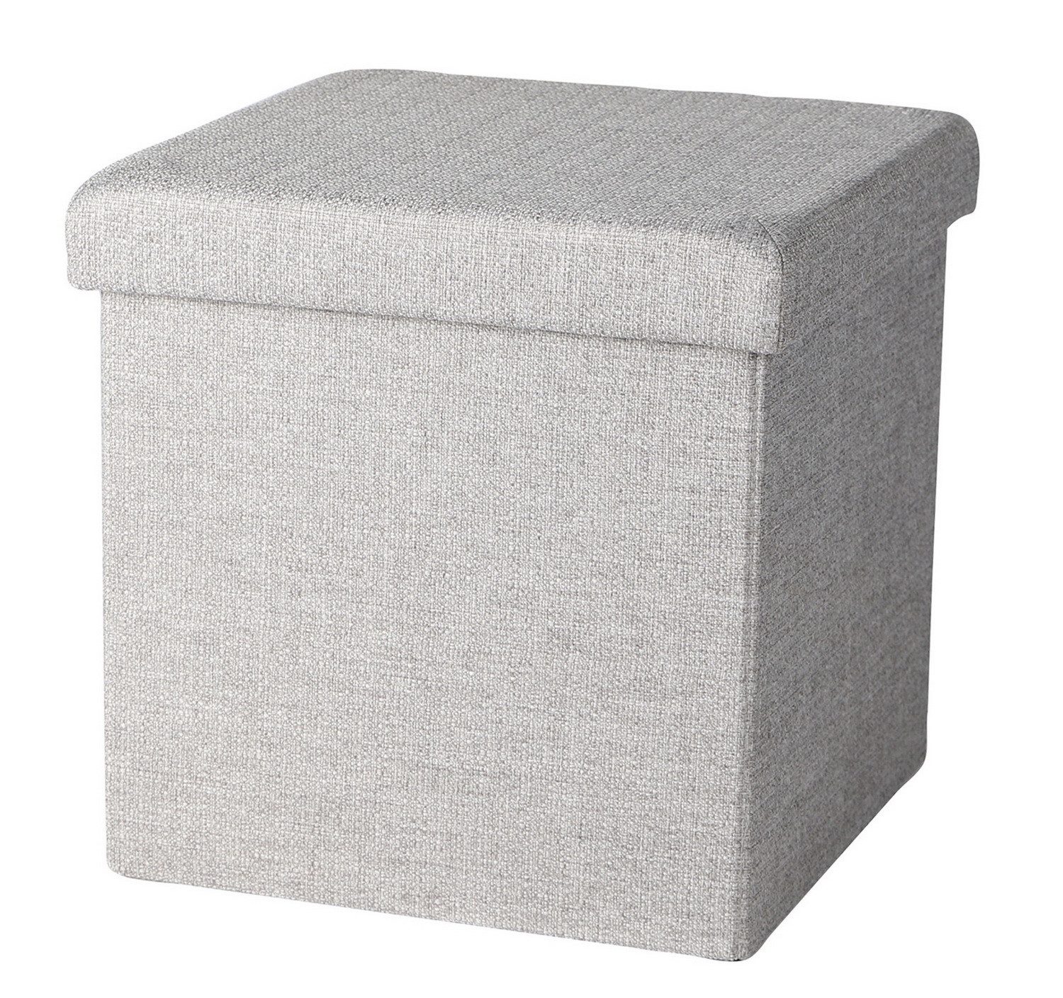 Urban Living Sitzwürfel Sitzhocker faltbar Sitzwürfel "ASPECT LIN" Sitz-Box, mit Stauraumfach