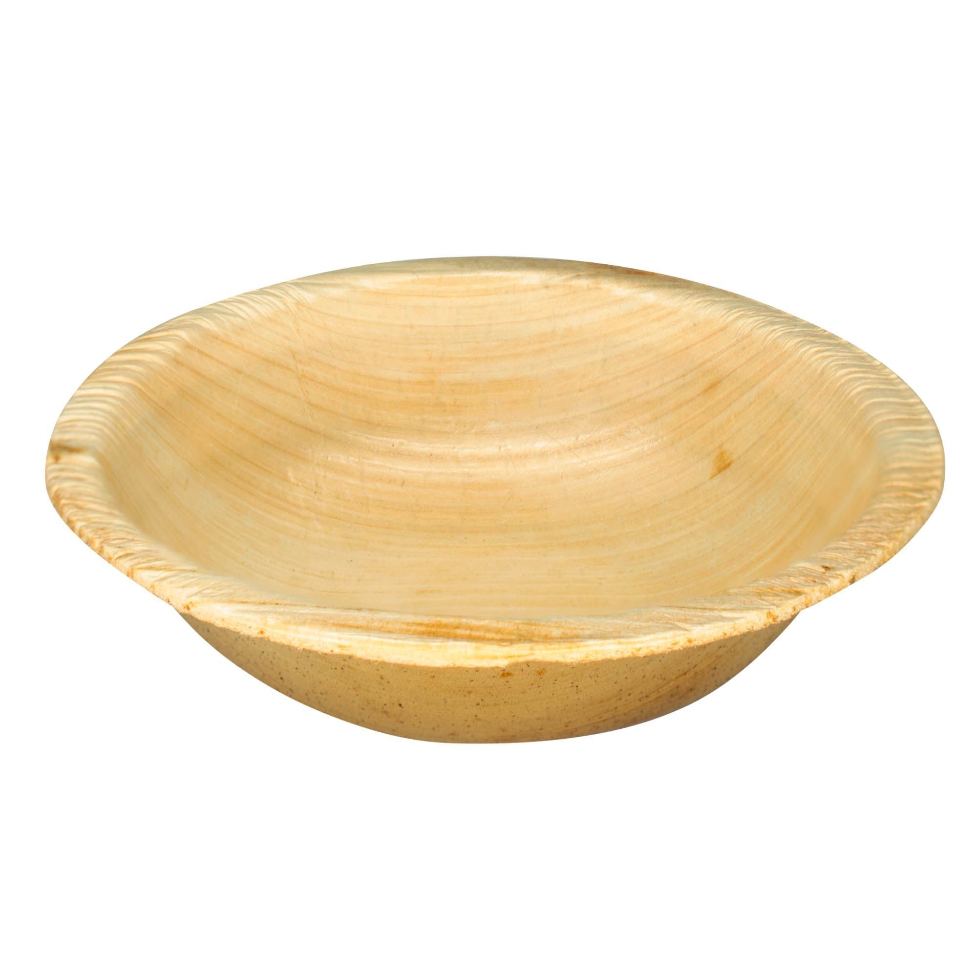 wisefood Einwegschale 25-tlg., Palmblatt Schale / Schüssel rund Ø 10 cm, Palmblatt, (25-tlg)