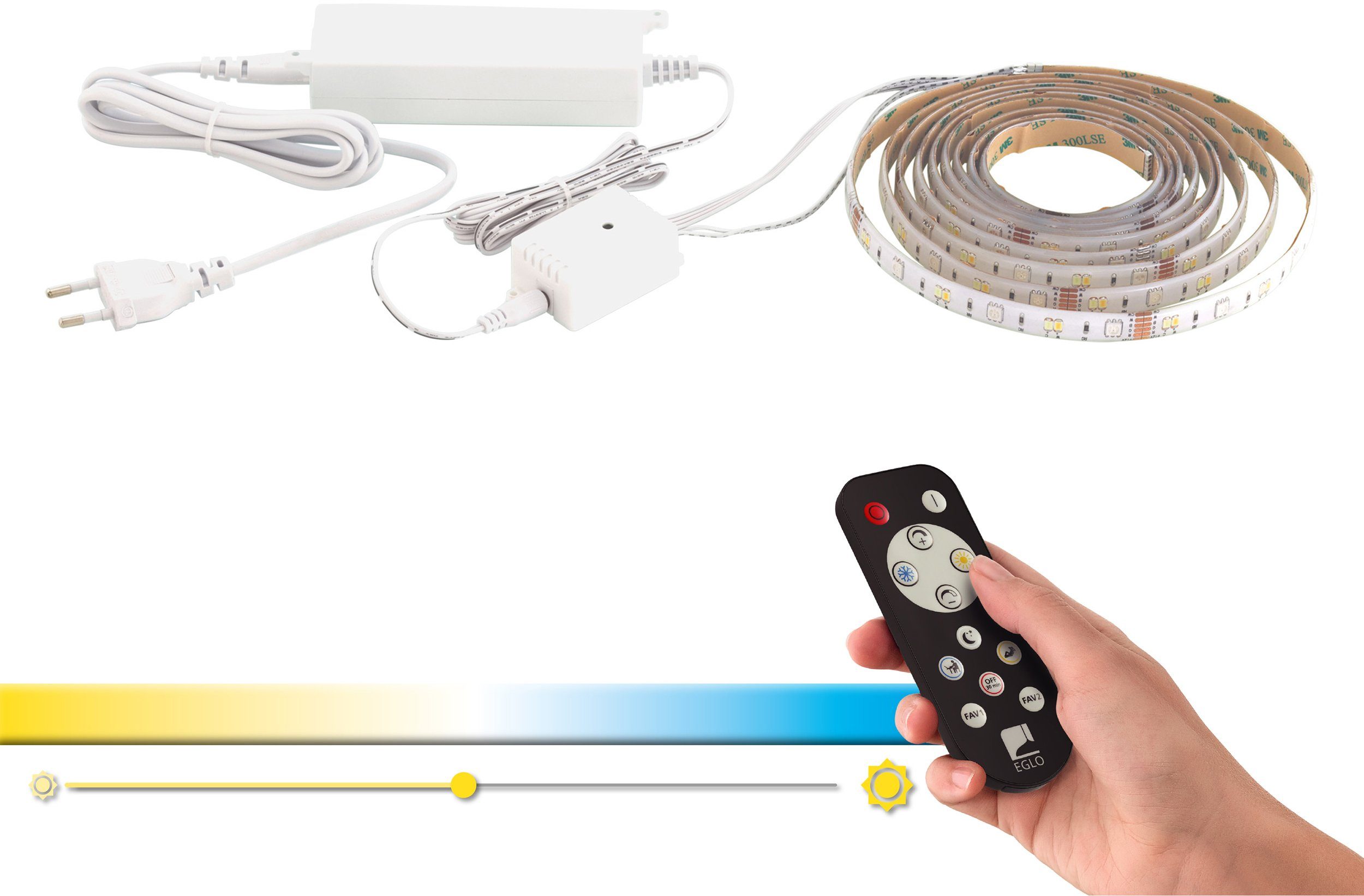 EGLO LED-Streifen ACCESS, einfach und Schnelle CCT, Installation