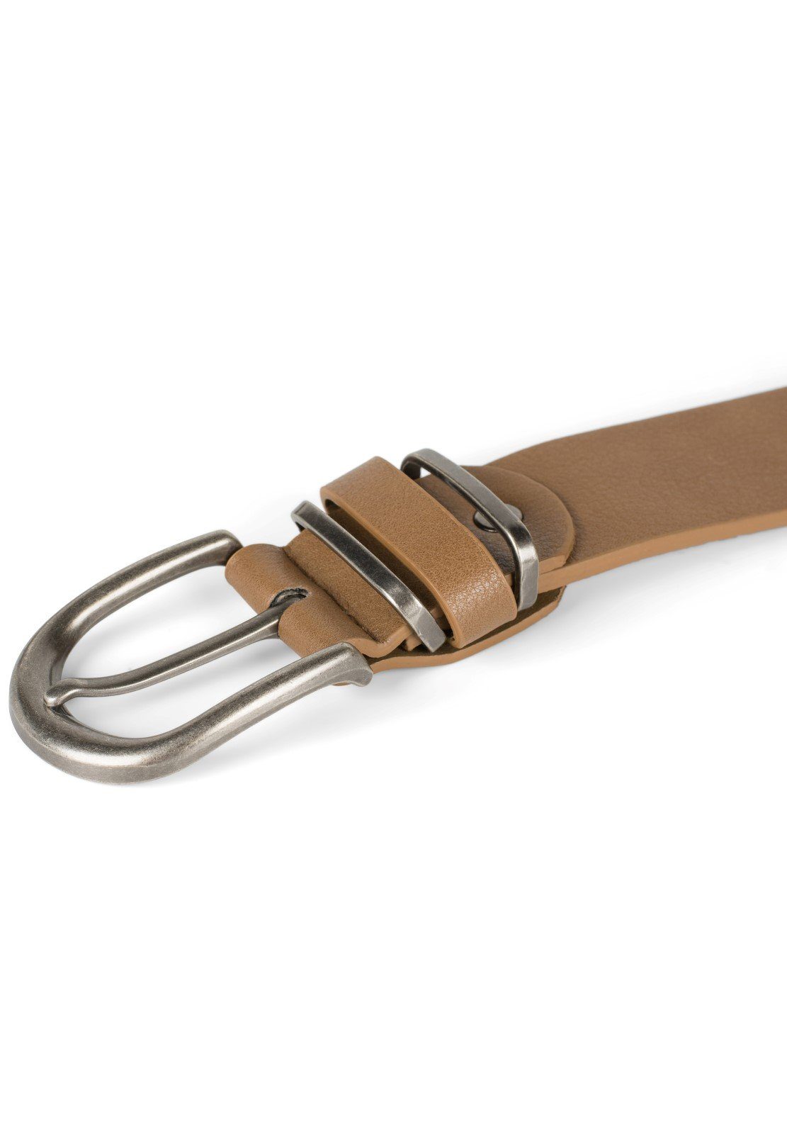styleBREAKER Synthetikgürtel Gürtel mit Metall Gürtelschlaufe günstig online kaufen