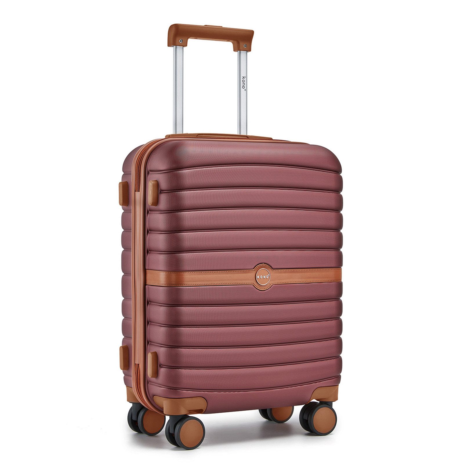 KONO Handgepäckkoffer Koffer Trolley ABS+PC Hartschalenkoffer mit TSA-Schloss
