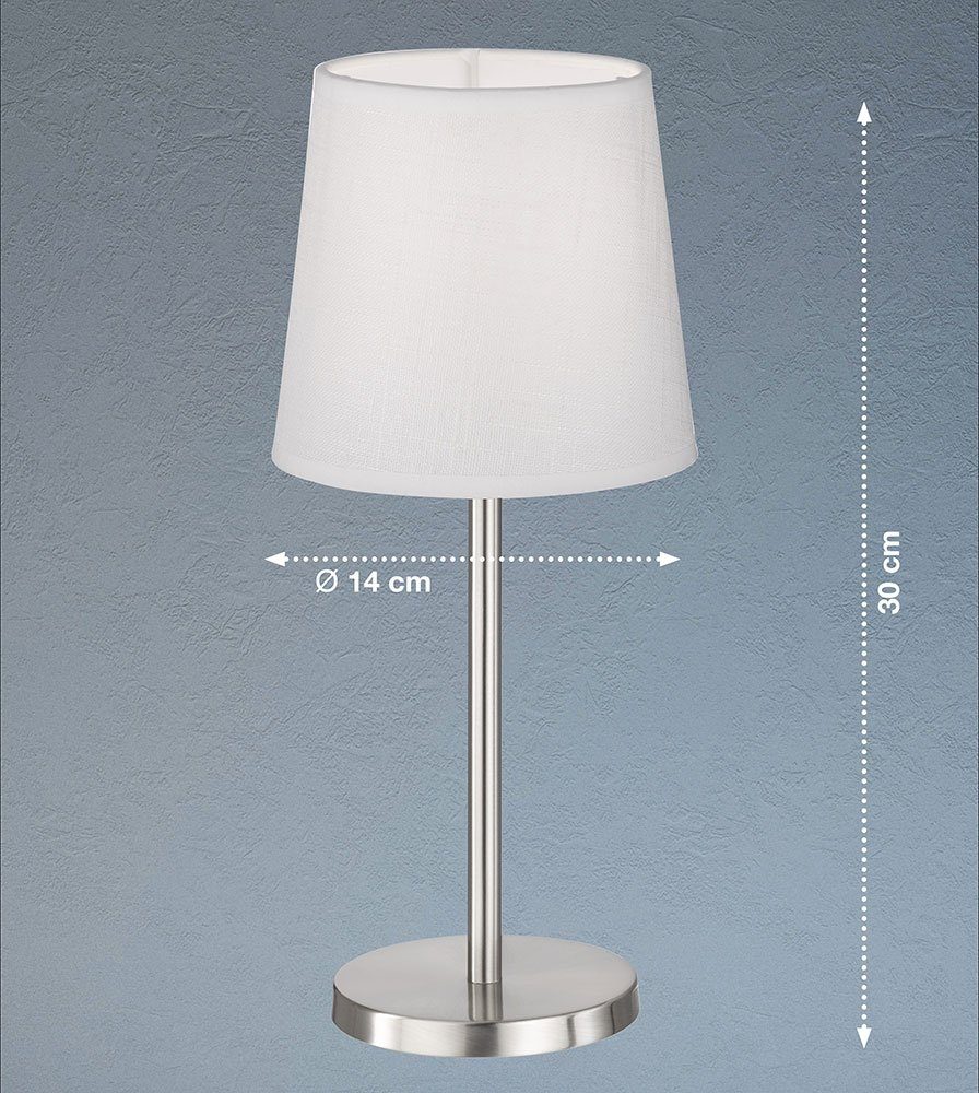 etc-shop Tischleuchte, Leuchtmittel nicht inklusive, Wohnzimmer Nachttischleuchte Tischlampe weiß Schlafzimmer