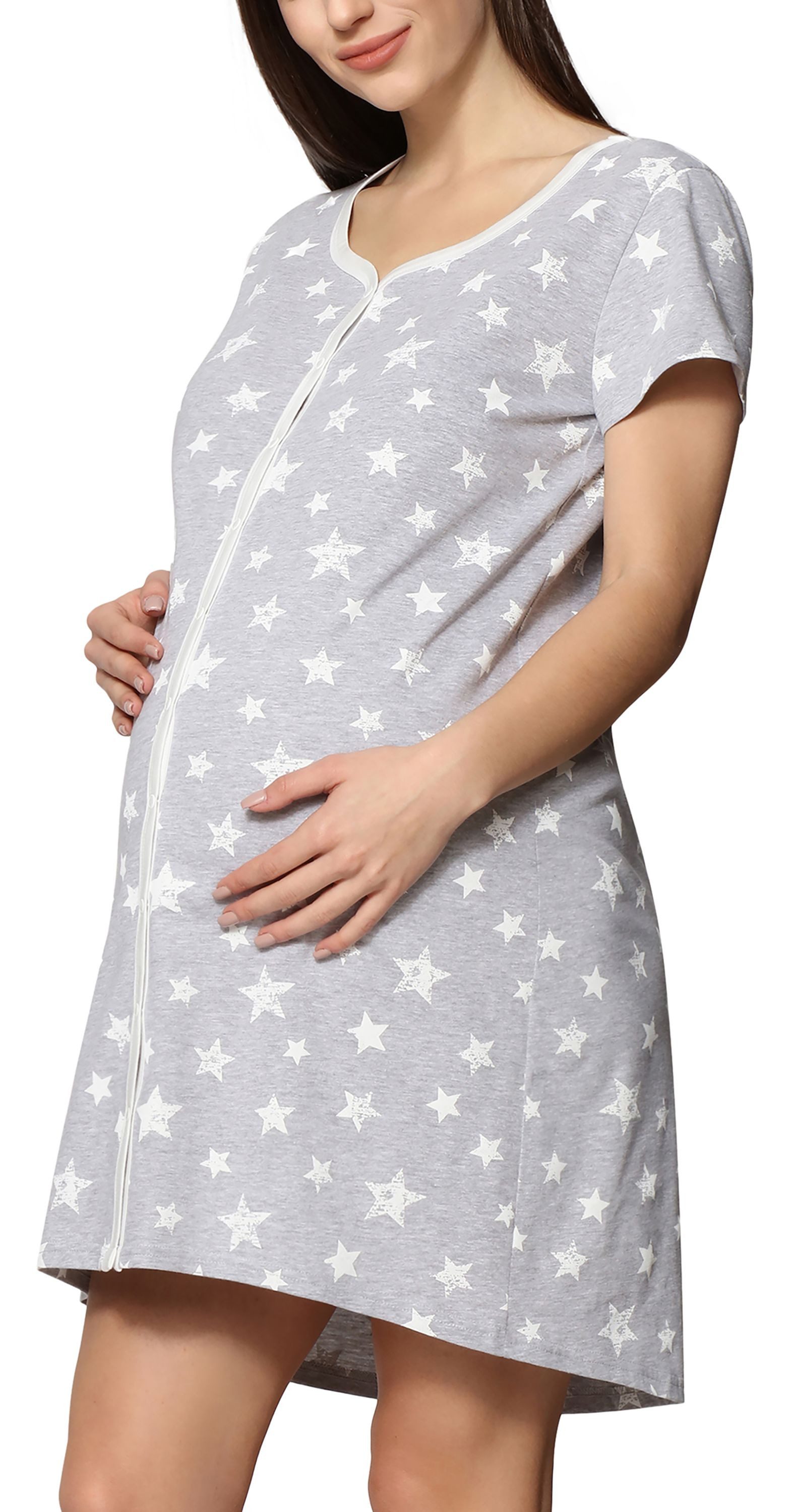 Be Mammy Umstandsnachthemd Damen Umstands Nachthemd günstig online kaufen