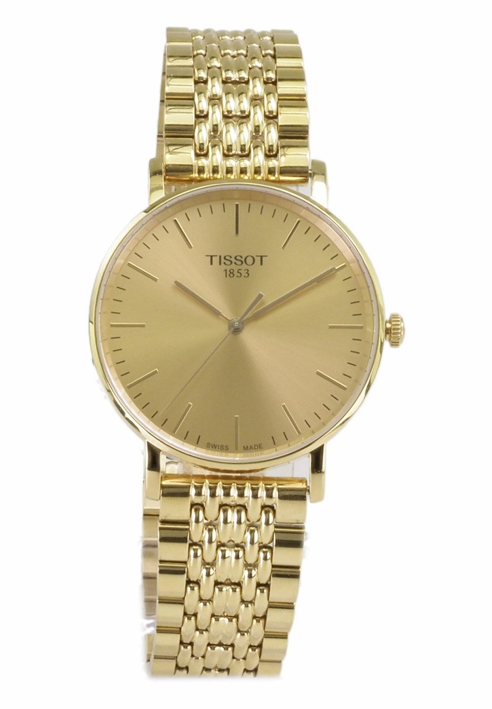 Tissot Quarzuhr Tissot Herren/Damen Quarz Uhr Everytime Medium T1094103302100, (Gold)
