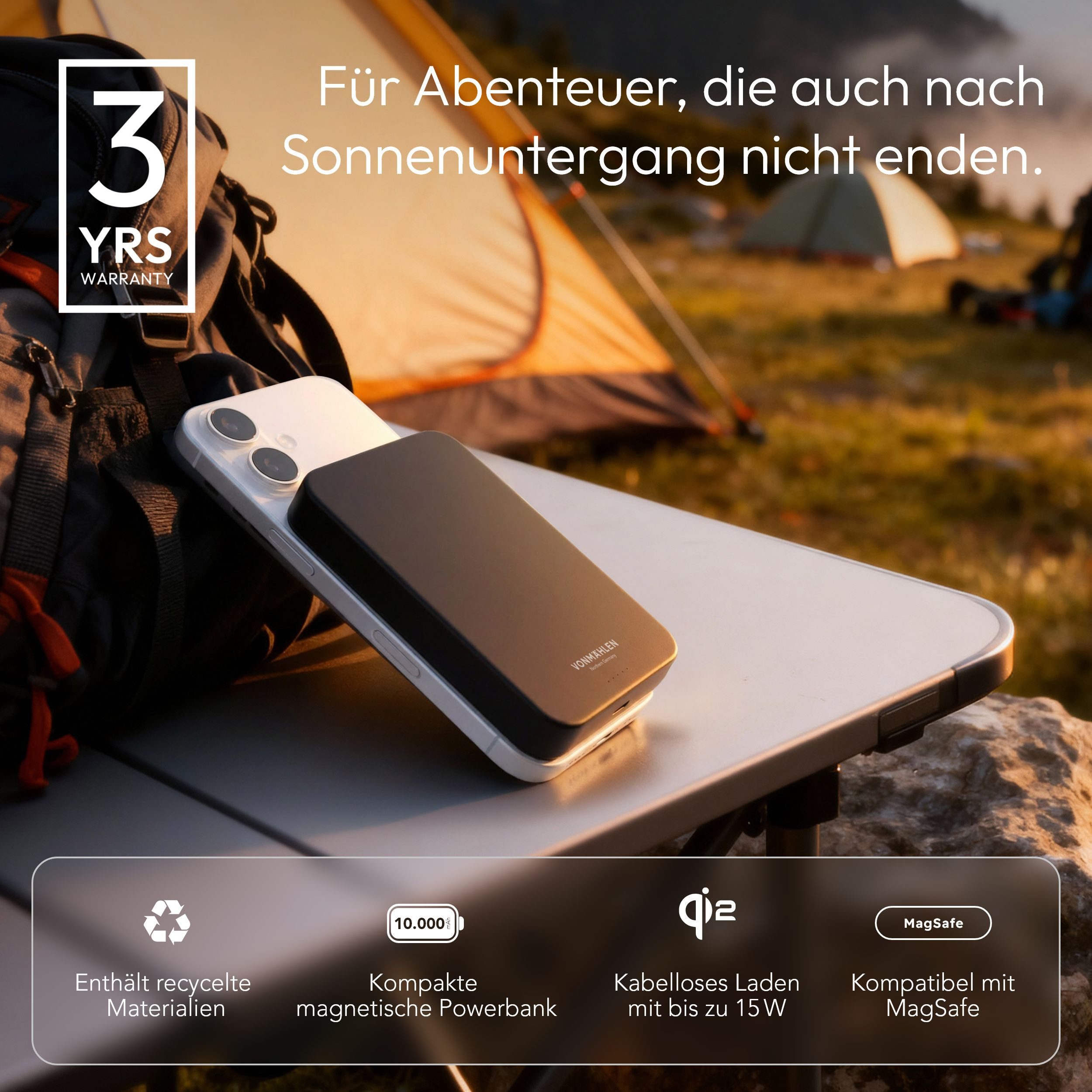 VONMÄHLEN Evergreen Mag 10.000 Powerbank