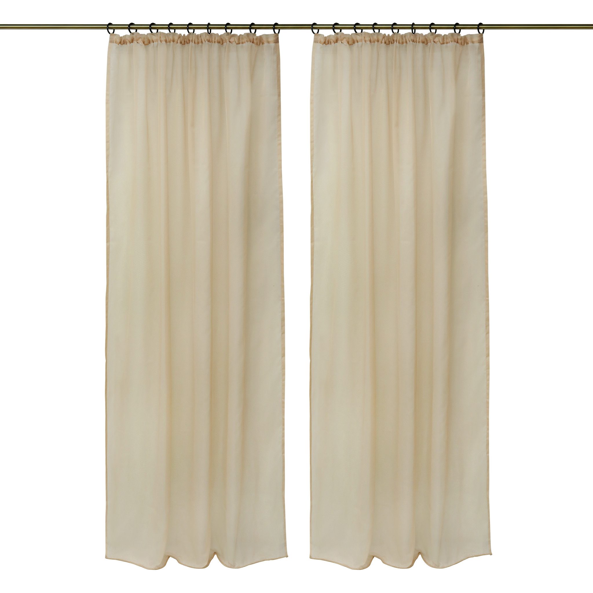 Yujiao Mao Gardine Uni (1 St), Kräuselband, transparent, Uni Voile, Minimal günstig online kaufen