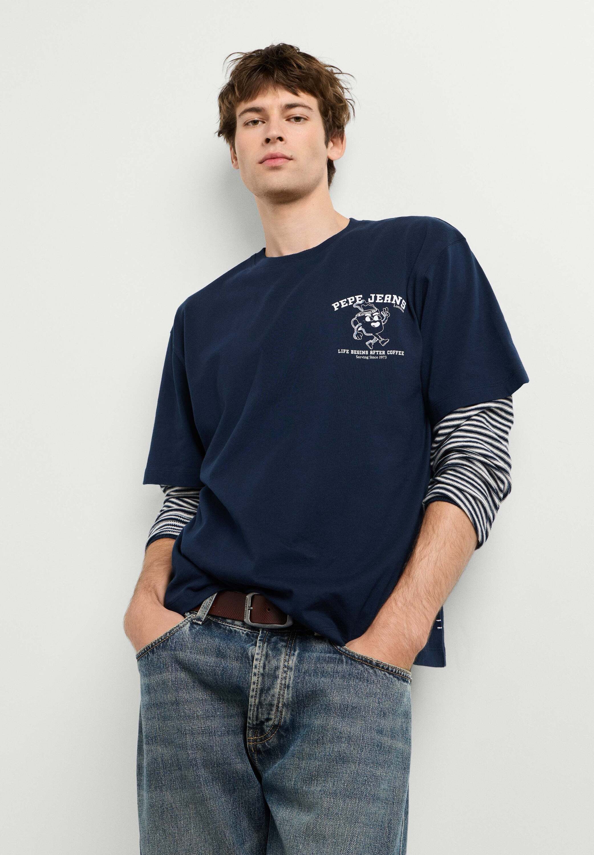 Pepe Jeans Print-Shirt print t-shirt COFFEET TEE
