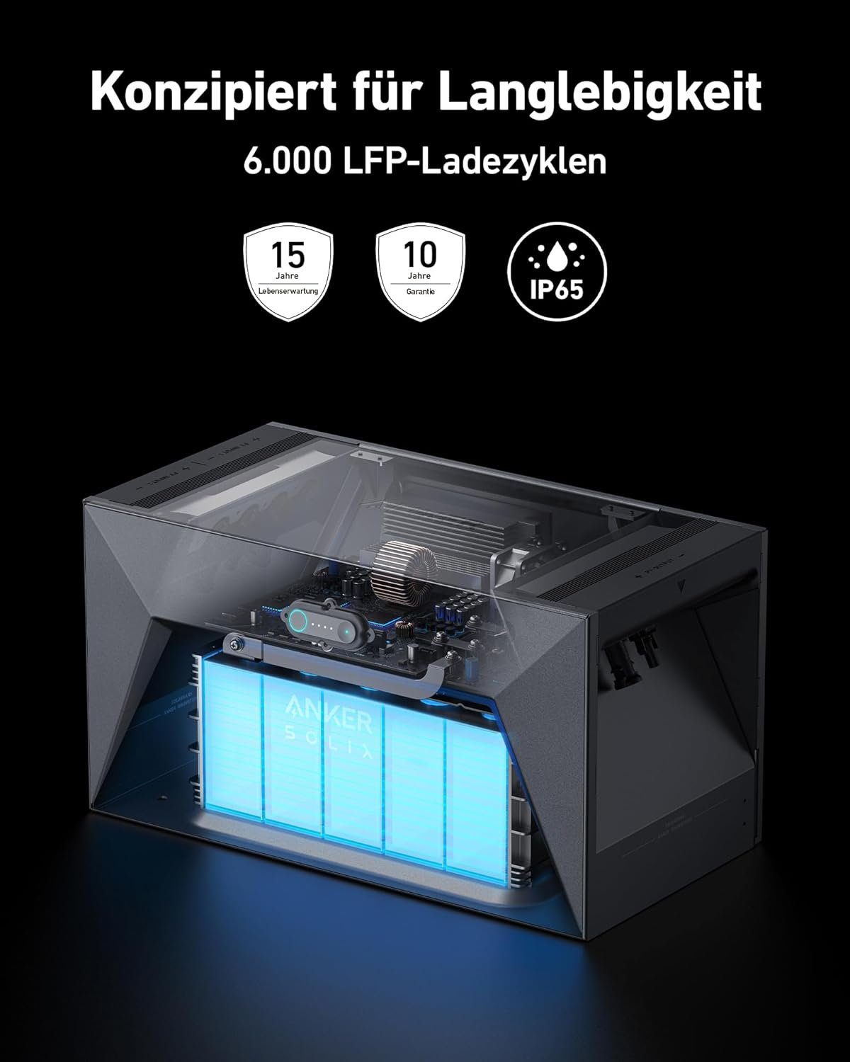 Anker Solaranlage Anker SOLIX Solarbank E1600, Solarspeicher für Balkonkraftwerk, nur mit Wechselrichter, (mit integr. 0W Schalter), Kompatibel mit 99% Aller Balkonkraftwerke, Installation in 5 Min