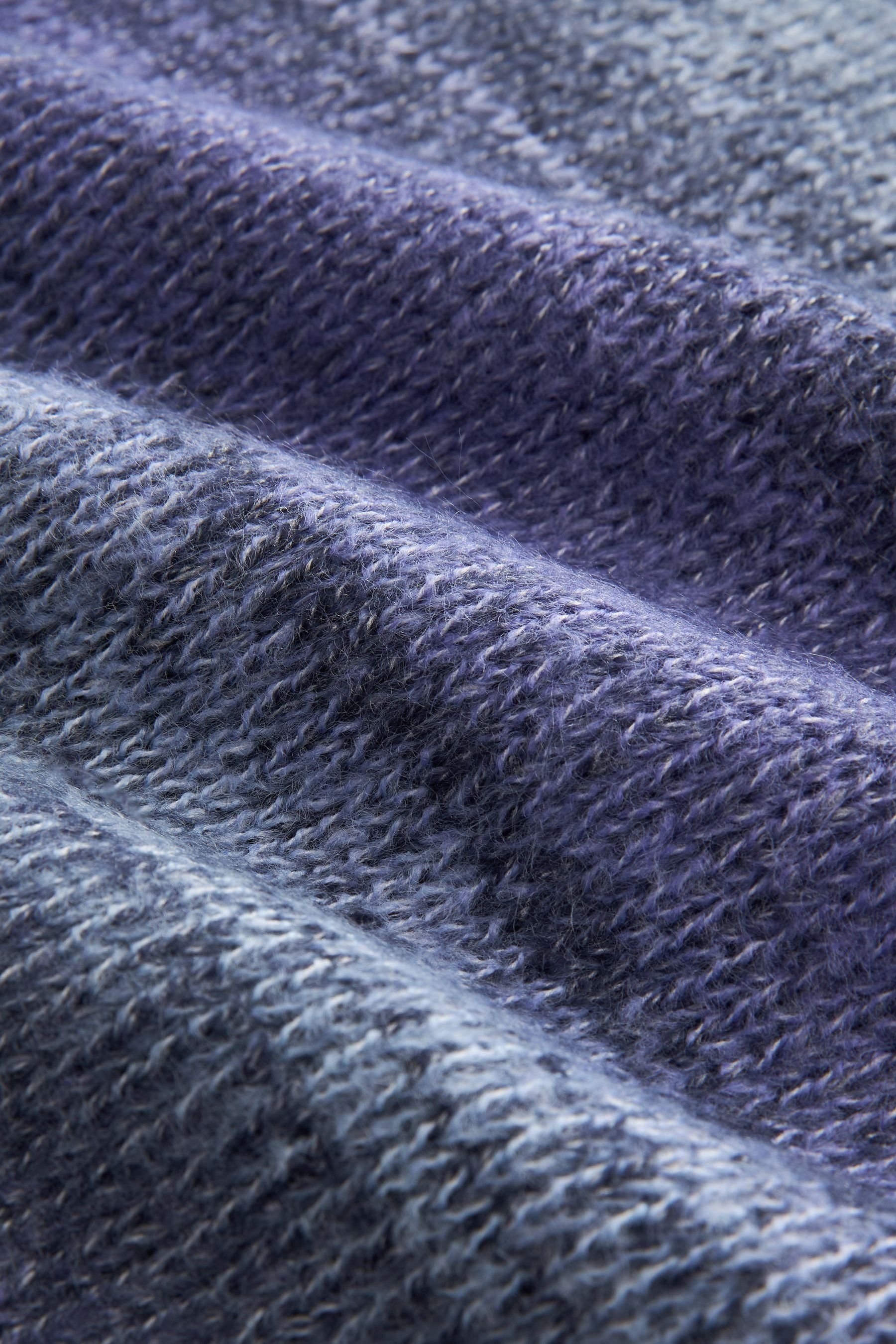Blue Next im Puffärmeln Spacedye-Muster (1-tlg) mit Strickpullover Pullover