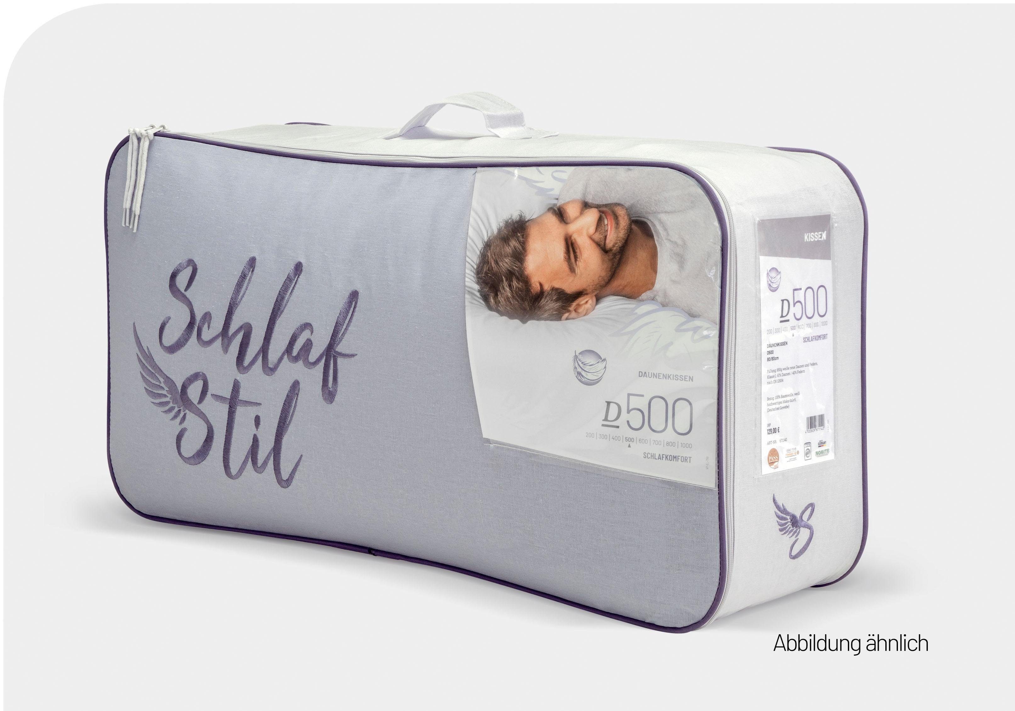 Schlafstil Nackenstützkissen S800 LM, Füllung: Talalay Natur Latex Medium, Bezug: 100% Baumwolle, Aktiv stützend