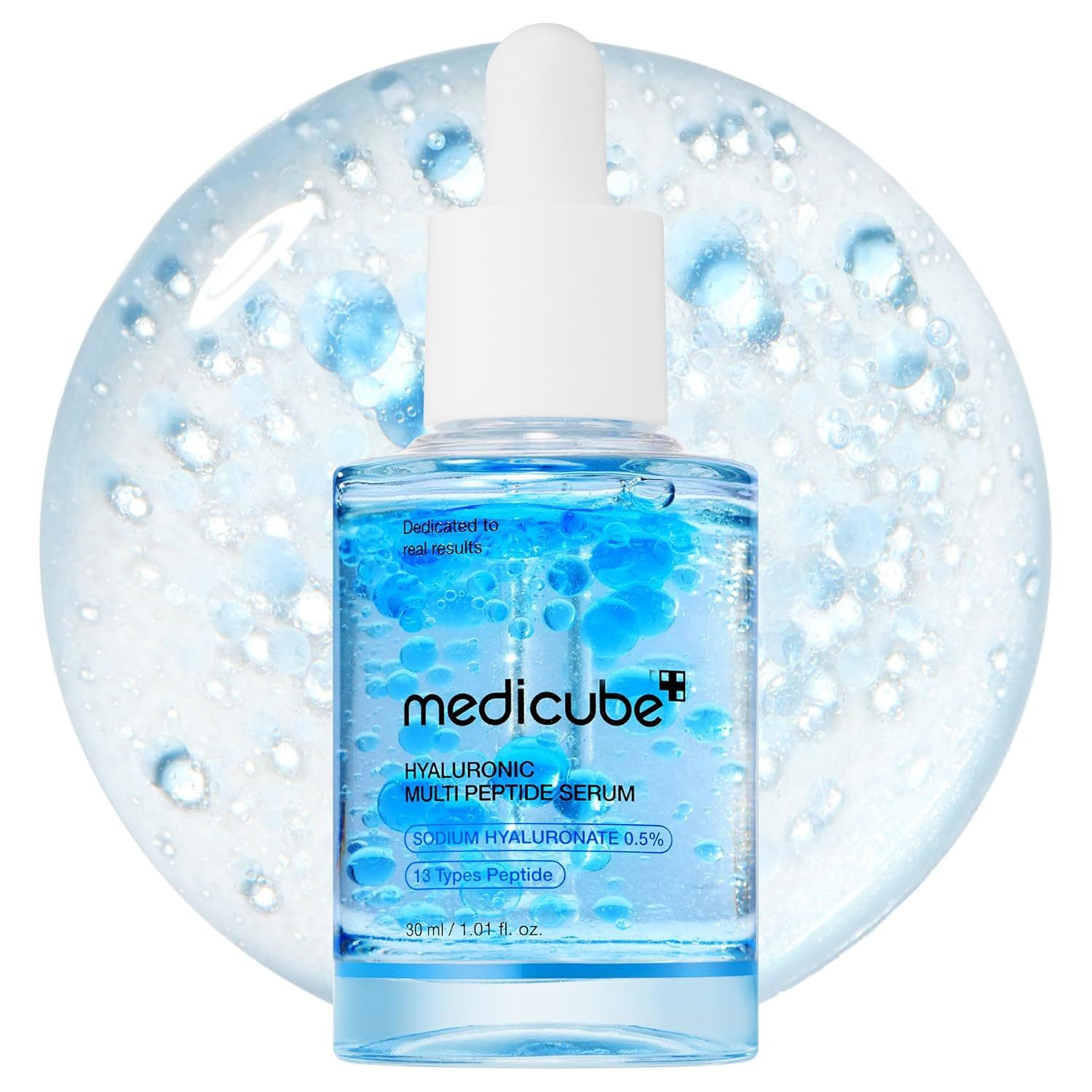 Medicube Gesichtsserum Hyaluronic Multi Peptide Serum 30 ml – intensive Hydration mit hochreiner Hyaluronsäure, PDRN und 13 Peptiden – K-Beauty Anti-Age Pflege, für glattere, prallere Haut – mit Niacinamide