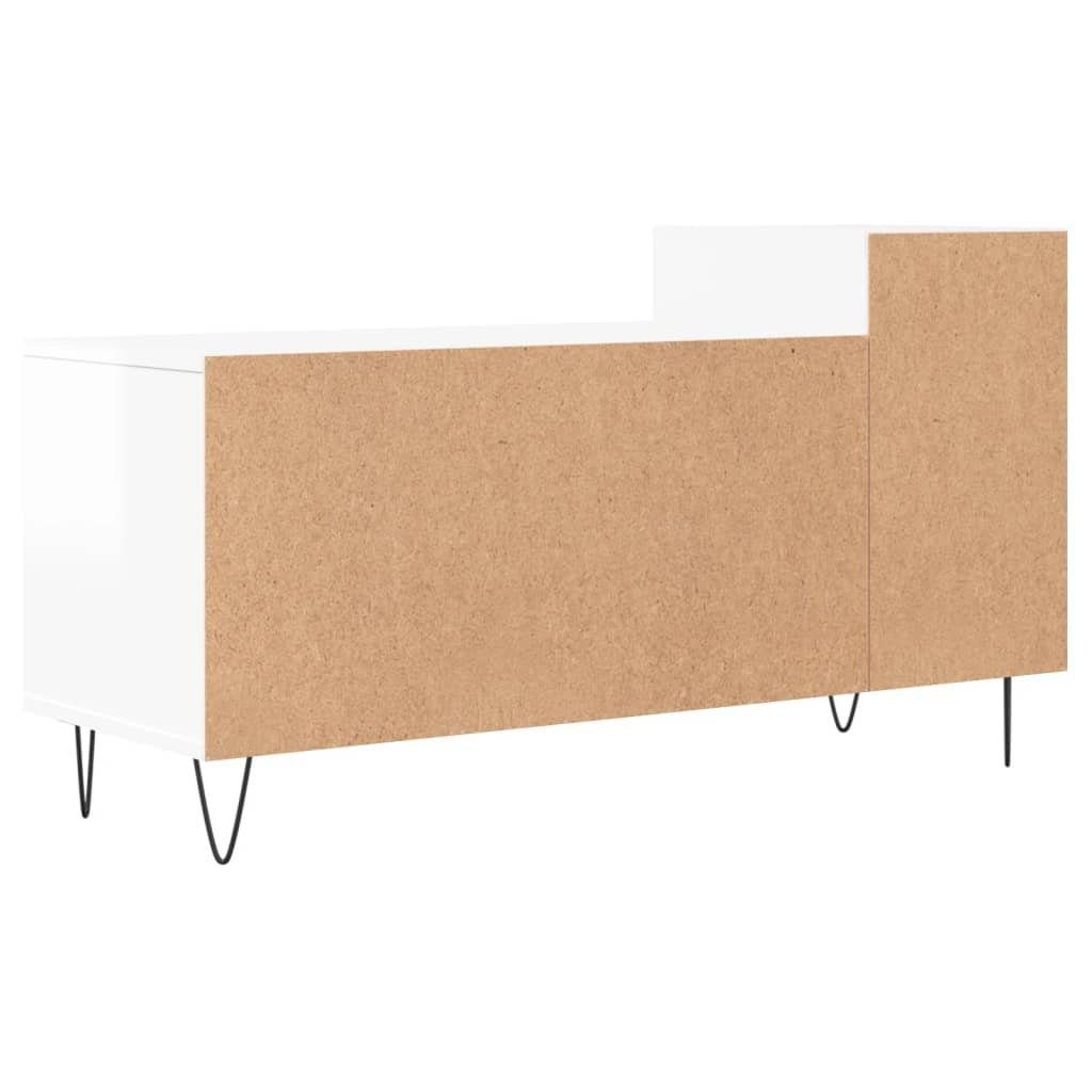 vidaXL TV-Schrank TV-Schrank 100x35x55 cm Hochglanz-Weiß Holzwerkstoff (1-St)