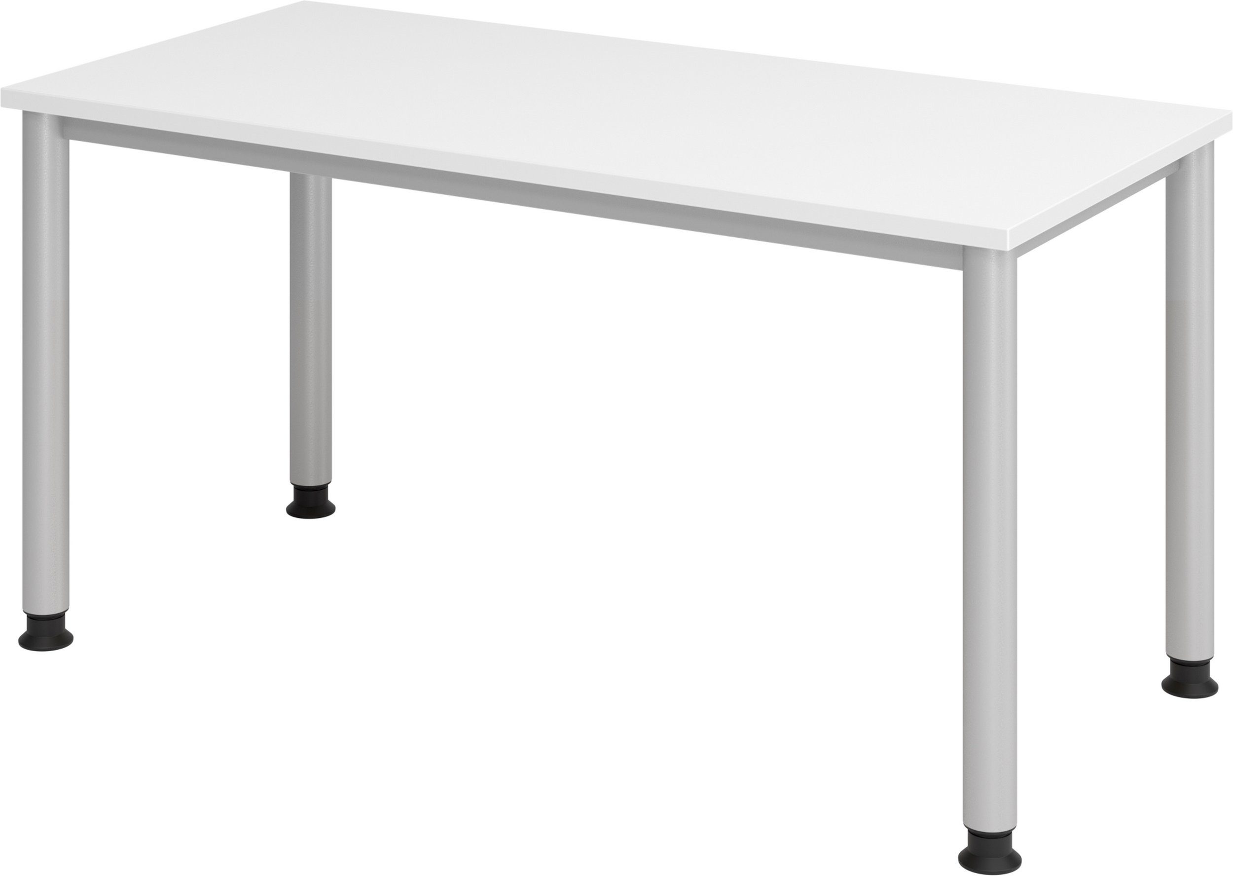 bümö Schreibtisch Schreibtisch Serie-H (Mini), Rechteck: 140 x 67,2 cm - Dekor: Weiß | Schreibtische