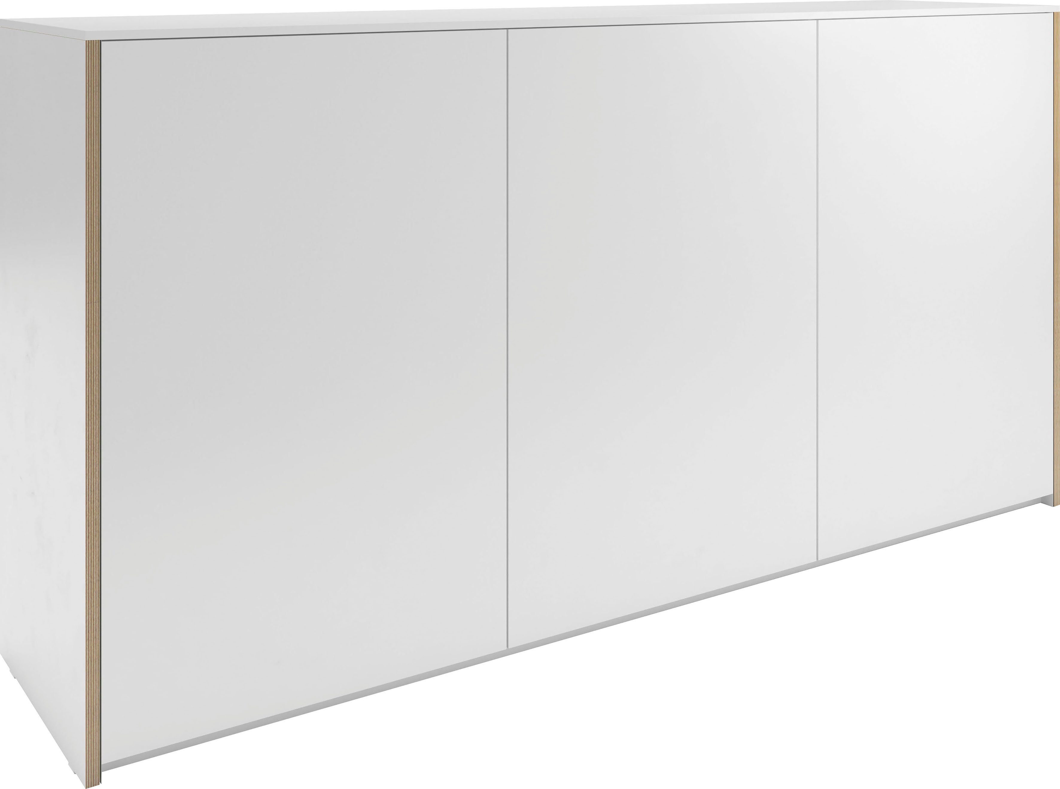 Müller SMALL LIVING Sideboard Modular Plus, Doppeltür rechts weiß/birke
