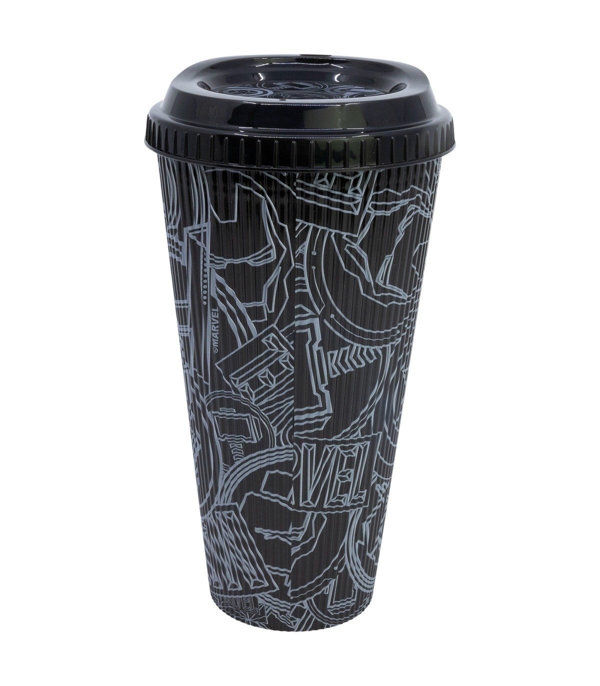 MARVEL Mehrwegbecher Golden 790 ml mit strukturierter Oberfläche und Deckel für unterwegs, (Packung)