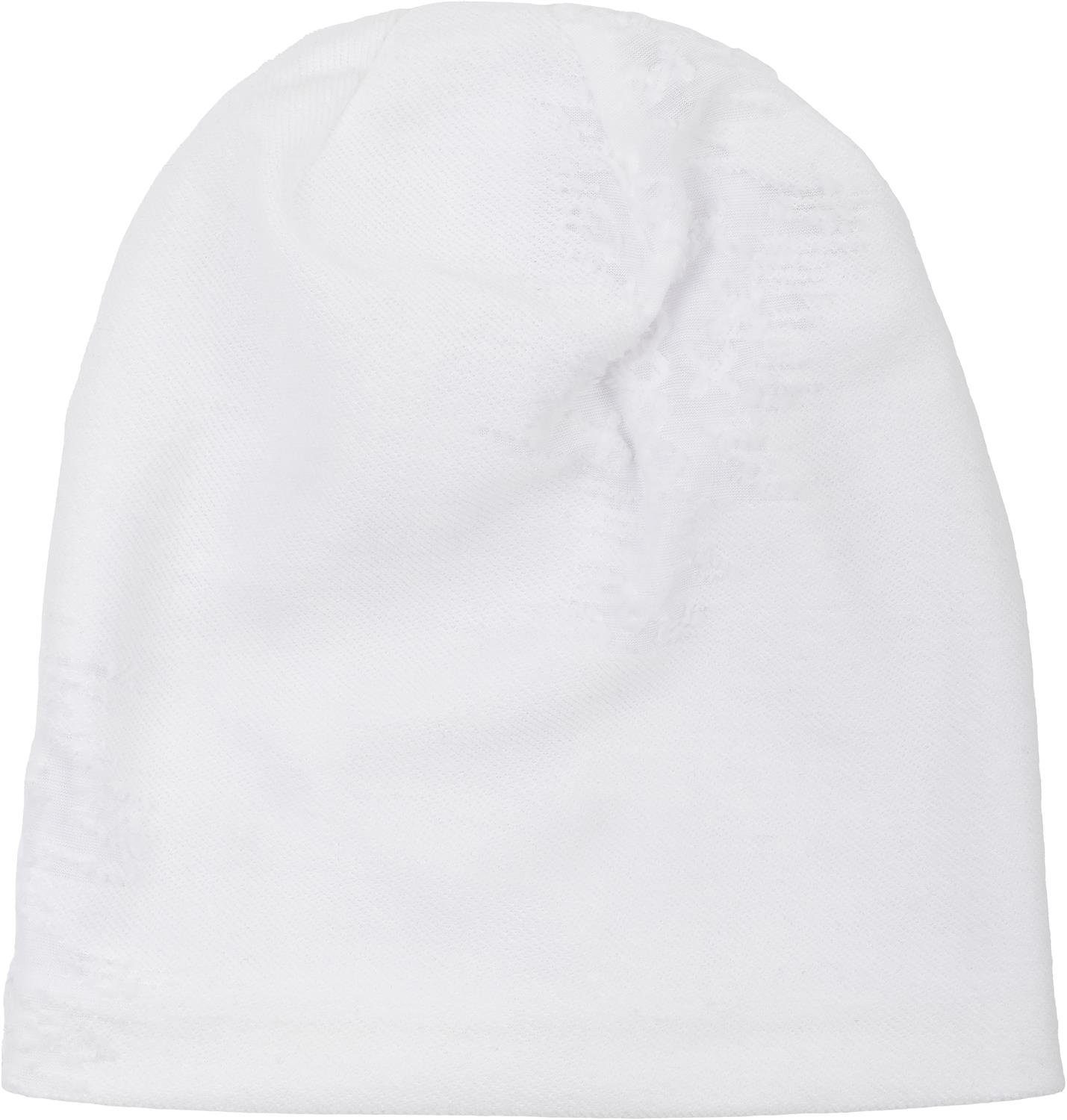 Look Mütze Beanie (1-St) Beanie styleBREAKER Weiß Destroyed